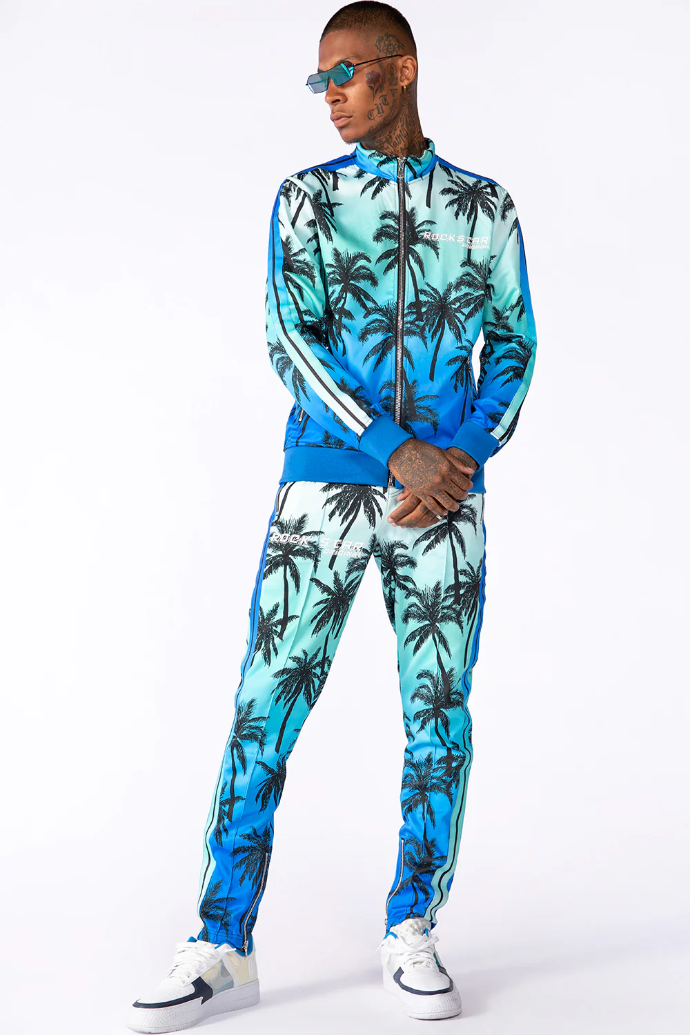 Eves Palm Print Set (Blue) - Image 3