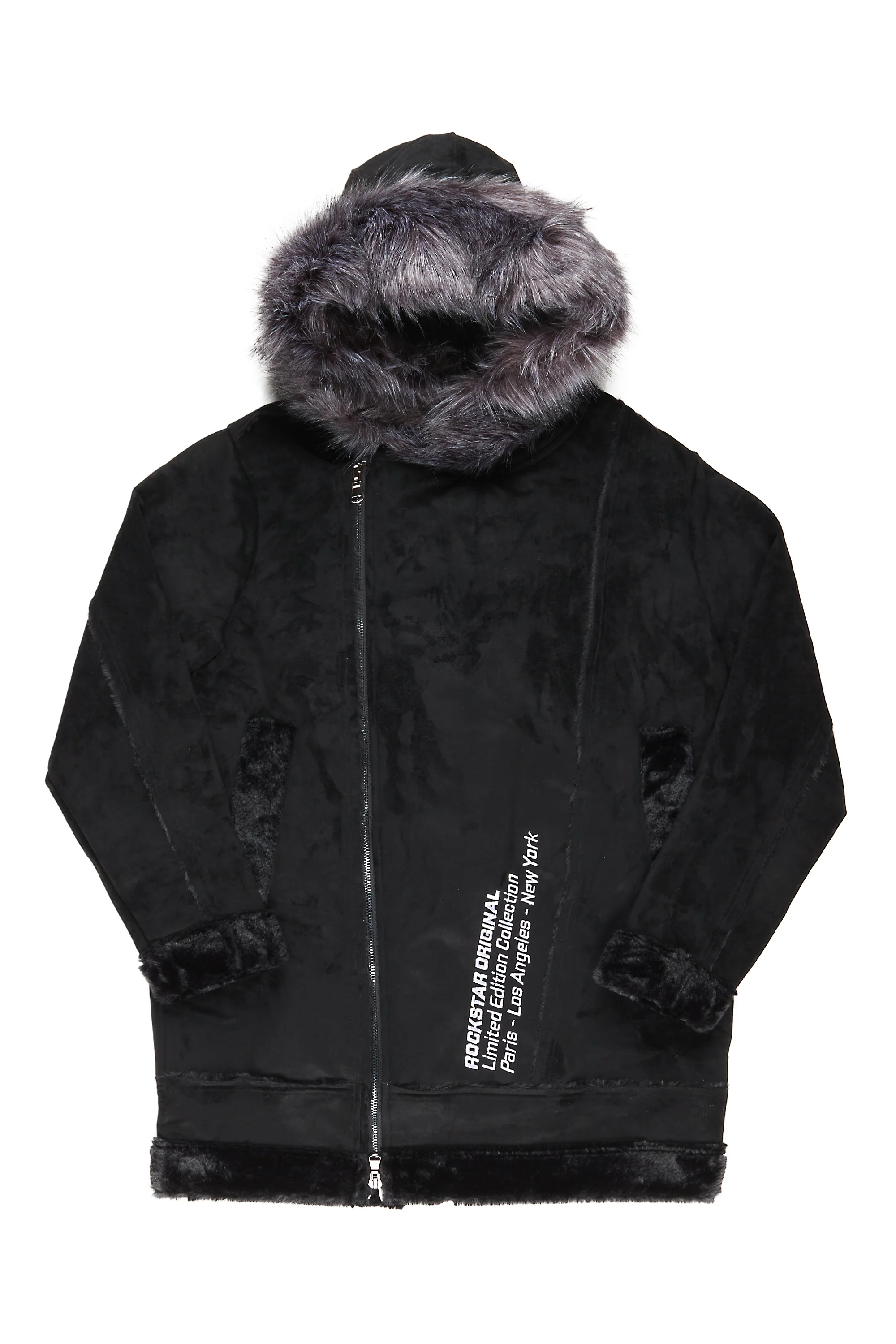 Keegan 3.0 Black Faux Fur Jacket - Image 11