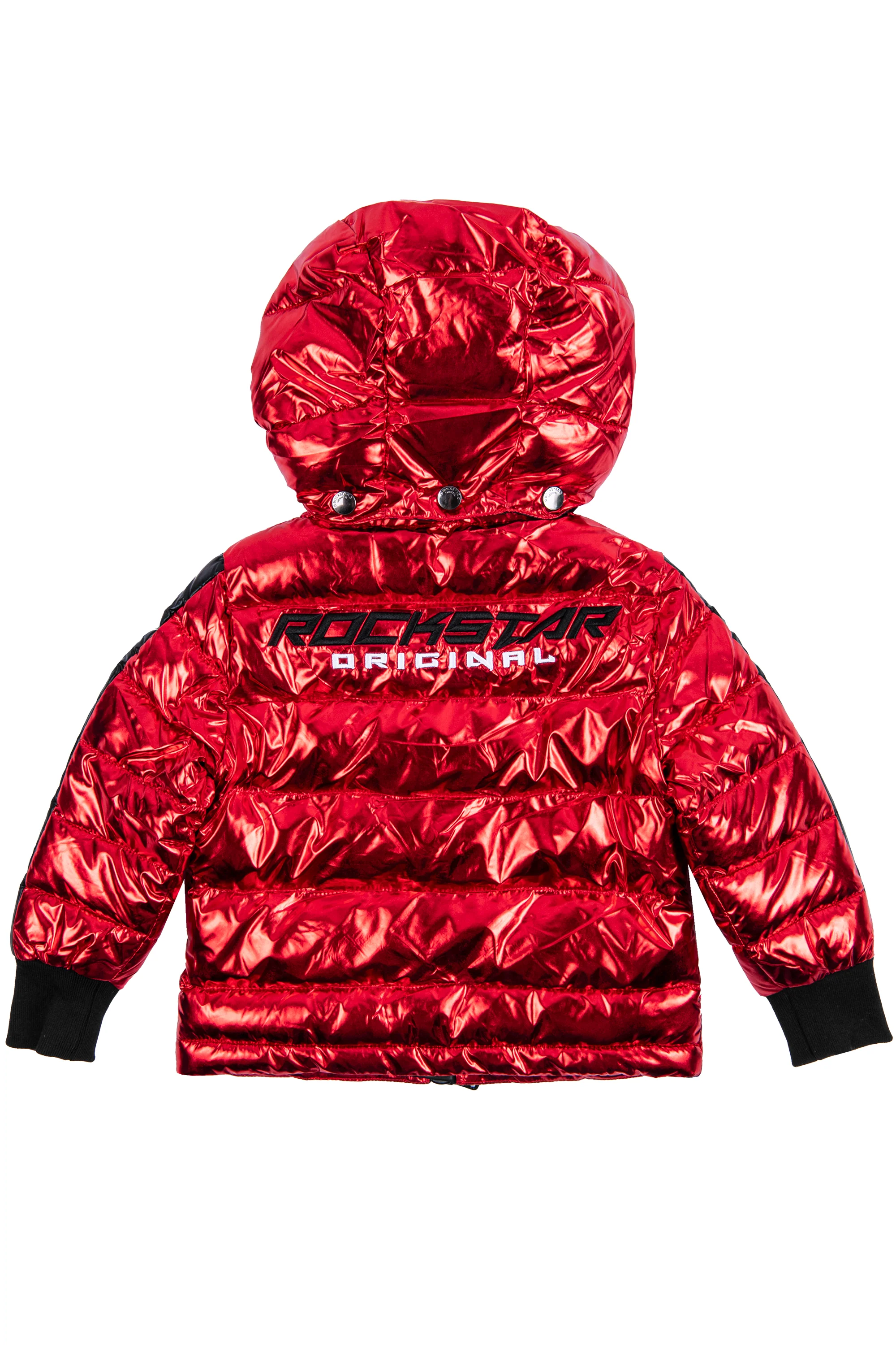 Kids Metallic Red Alasia Puffer Jacket - Image 6