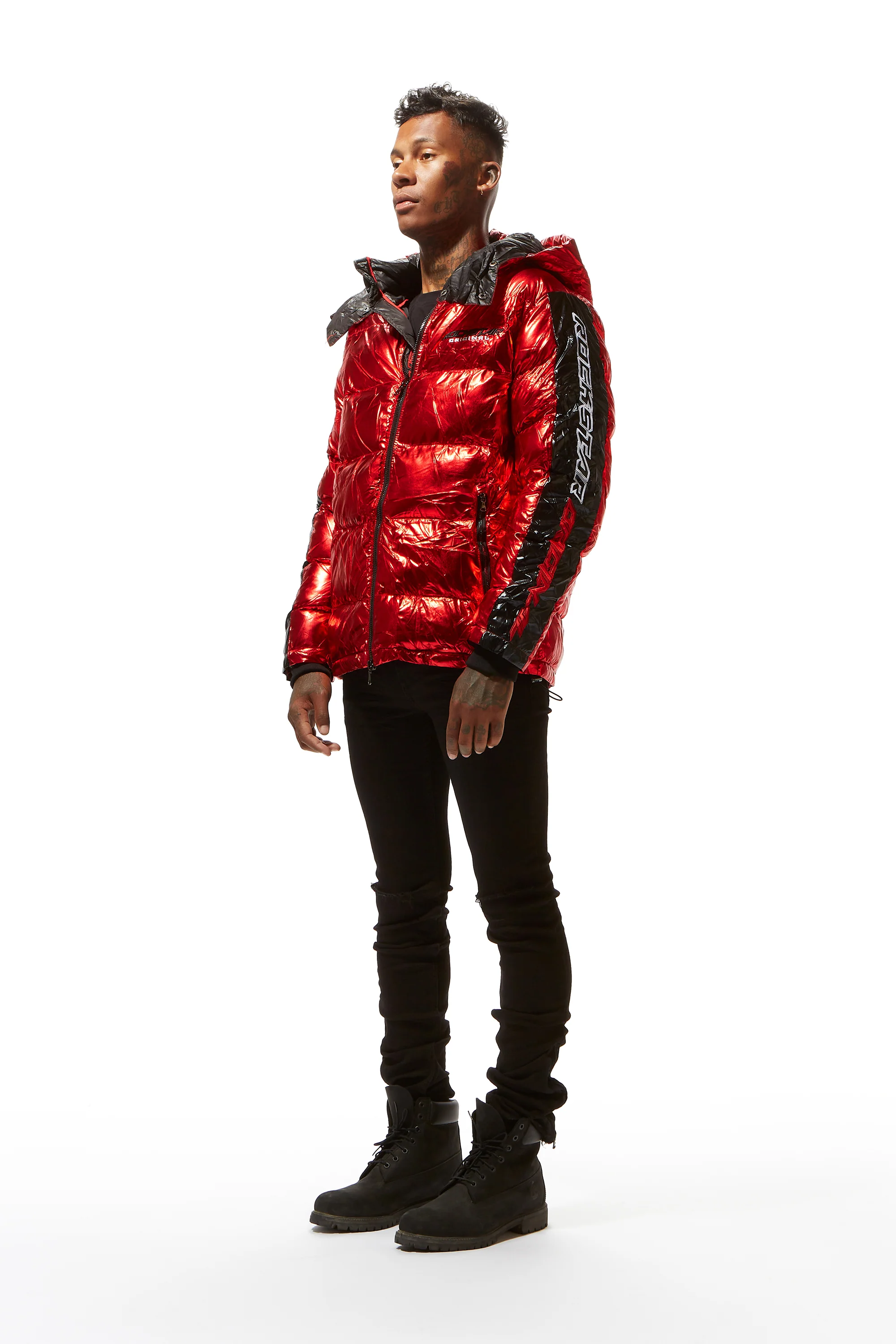 Metallic Red Alasia Puffer Jacket - Image 5