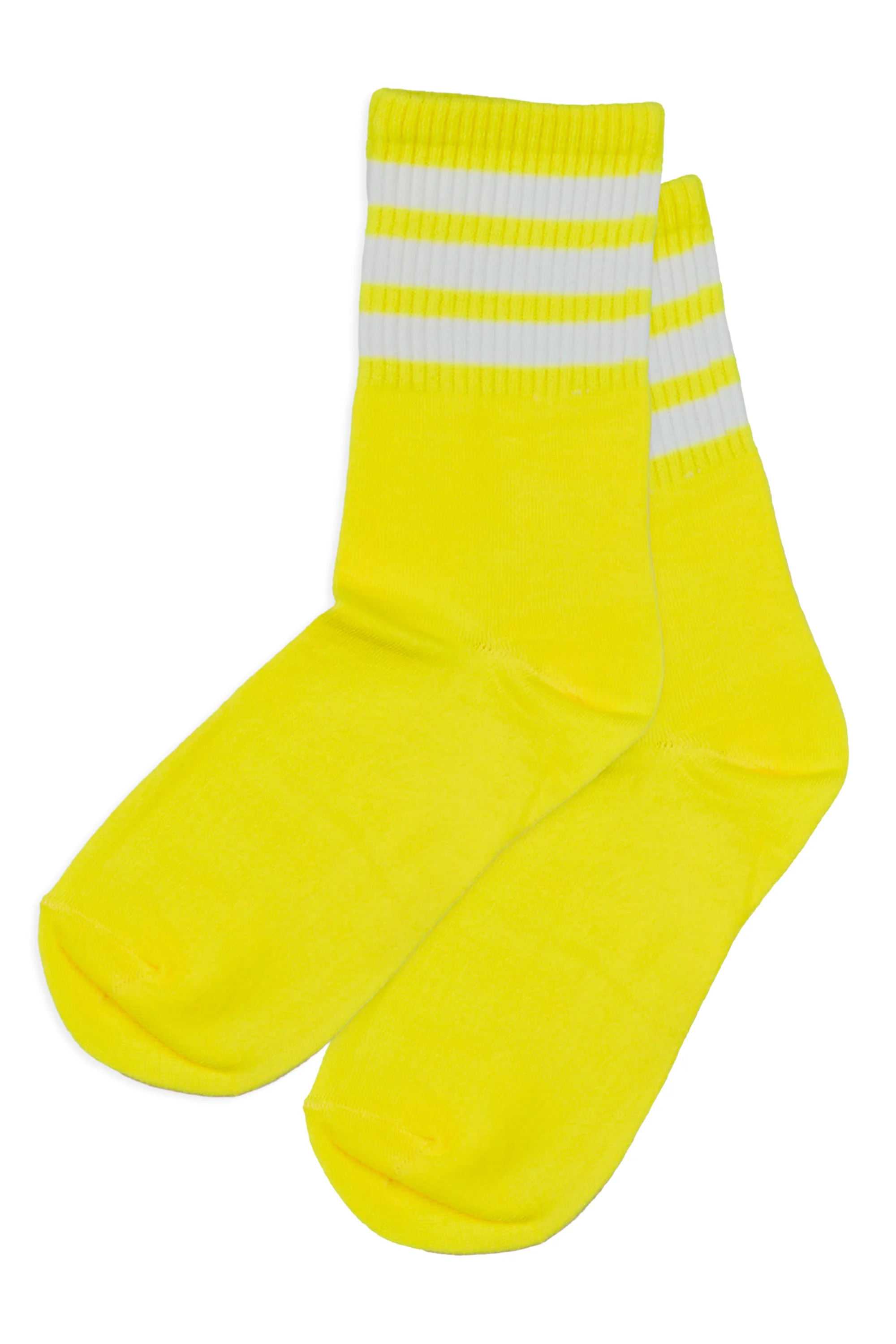 Girls Summer Vibes Neon Green/Yellow Tube Socks (2 pack) - Image 3