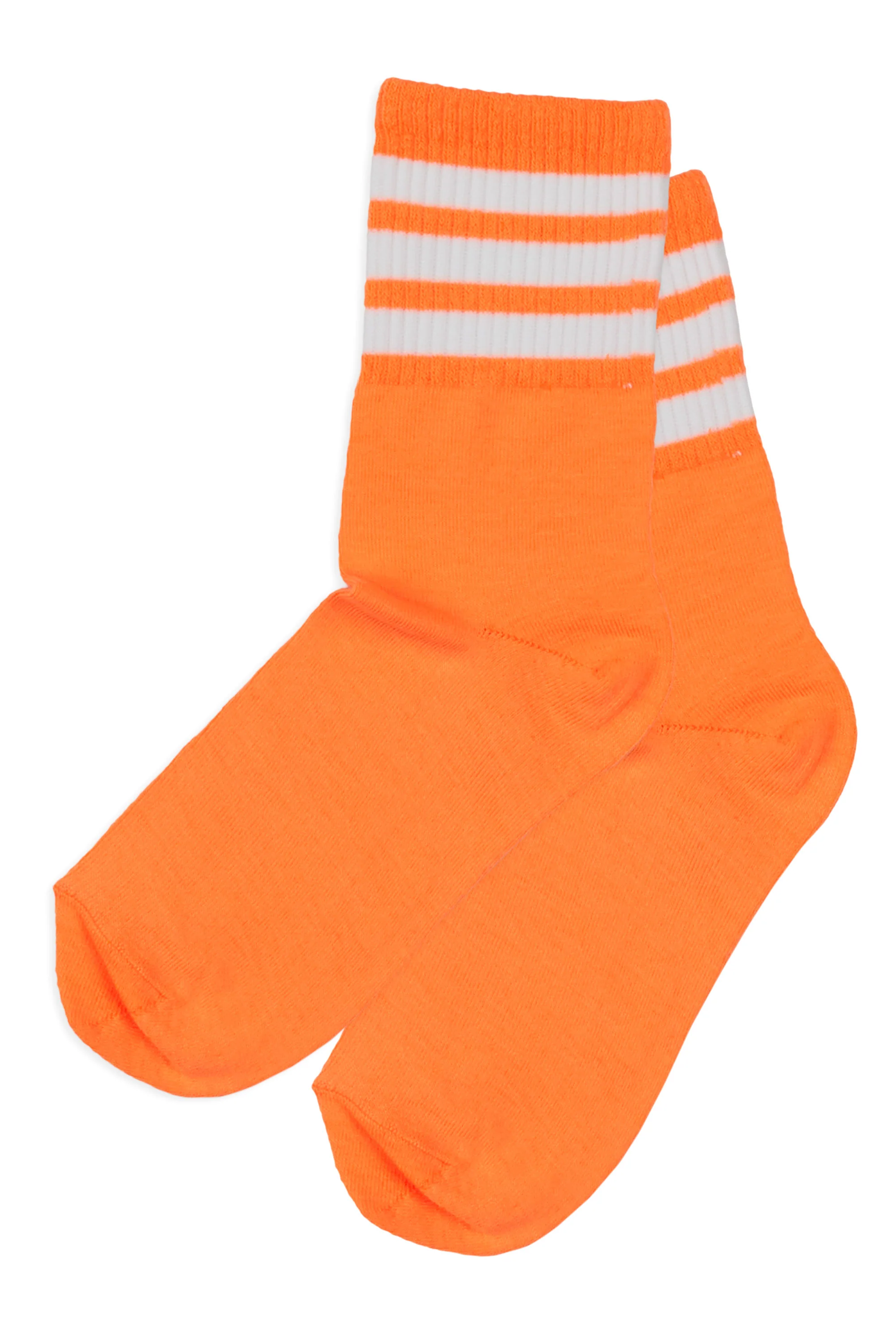 Girls Summer Vibes Neon Orange/Yellow Tube Socks (2 pack) - Image 2