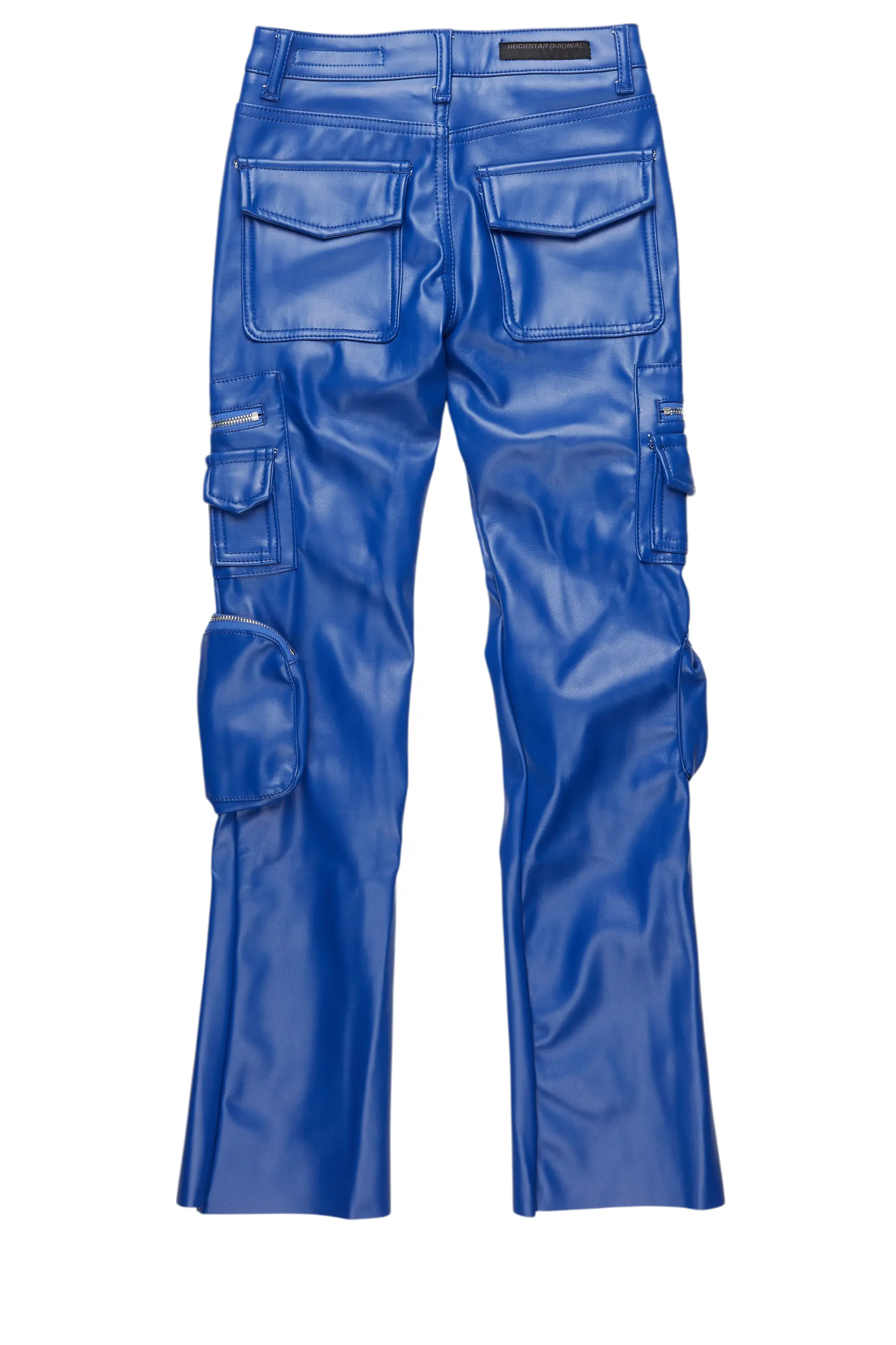 Girls Sutton Royal Blue  PU Leather Jean - Image 3