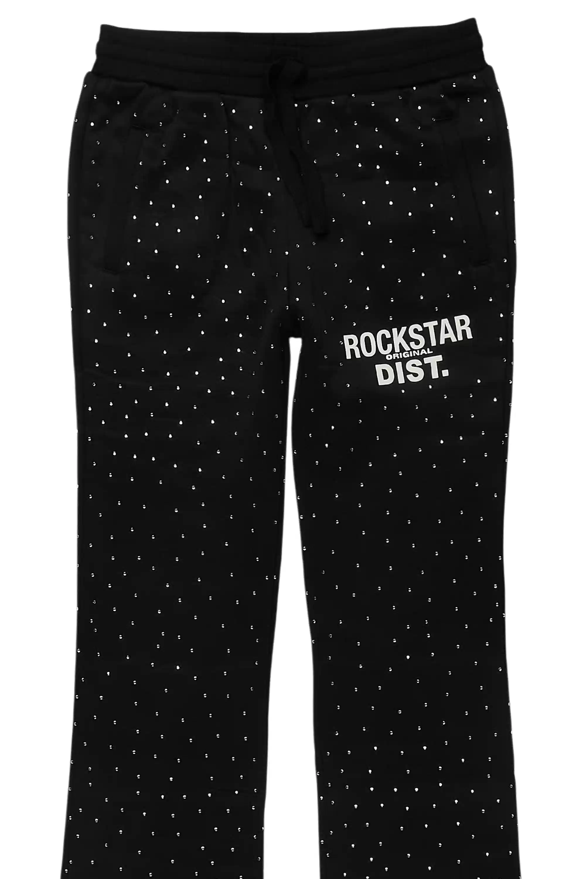 Girls Juliana Rhinestone Black Track Pant - Image 8