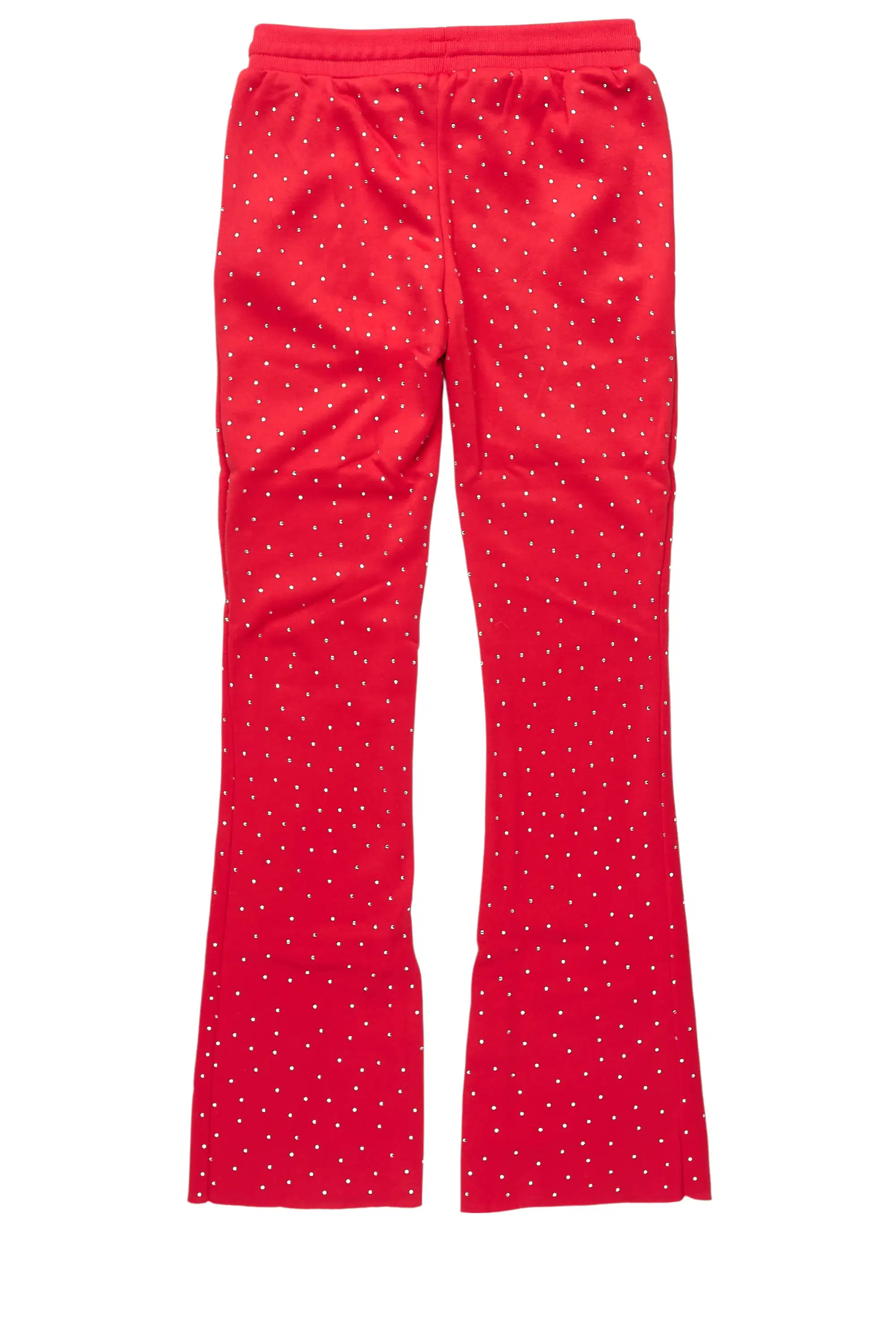 Girls Juliana Rhinestone Red Track Pant - Image 10