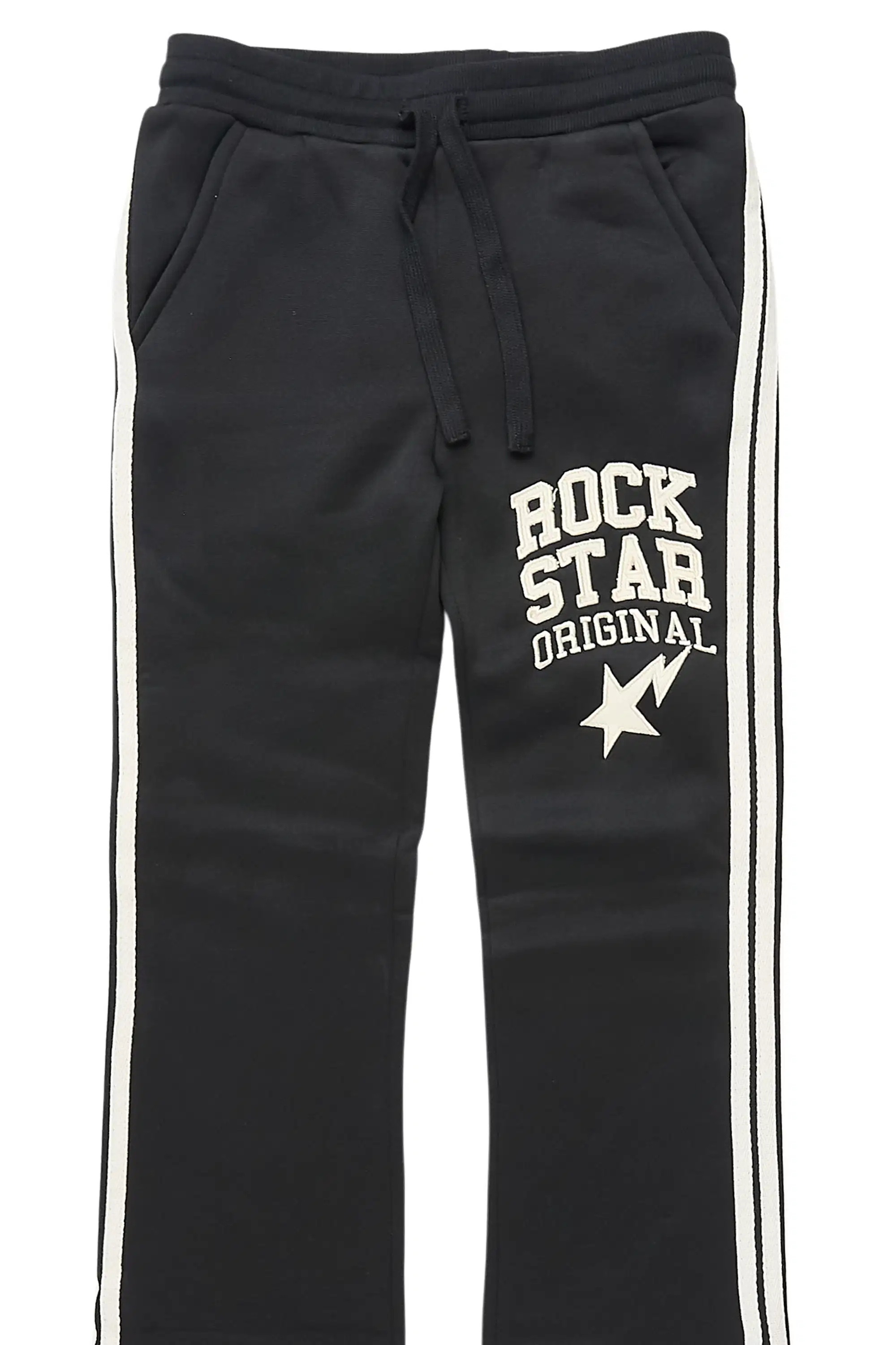 Girls Briana Black Stacked Flare Pant - Image 2