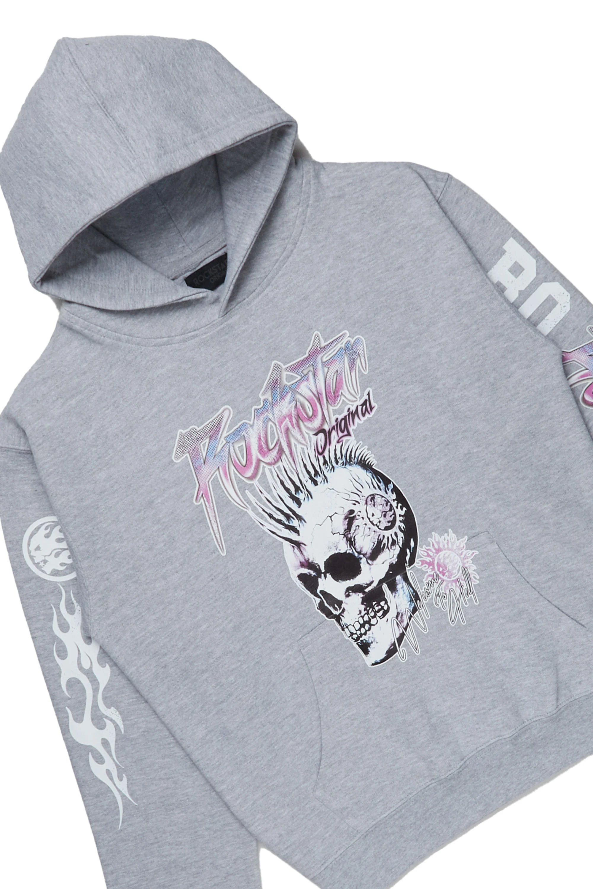 Boys Ernesto Heather Grey Hoodie/Jean Set - Image 2