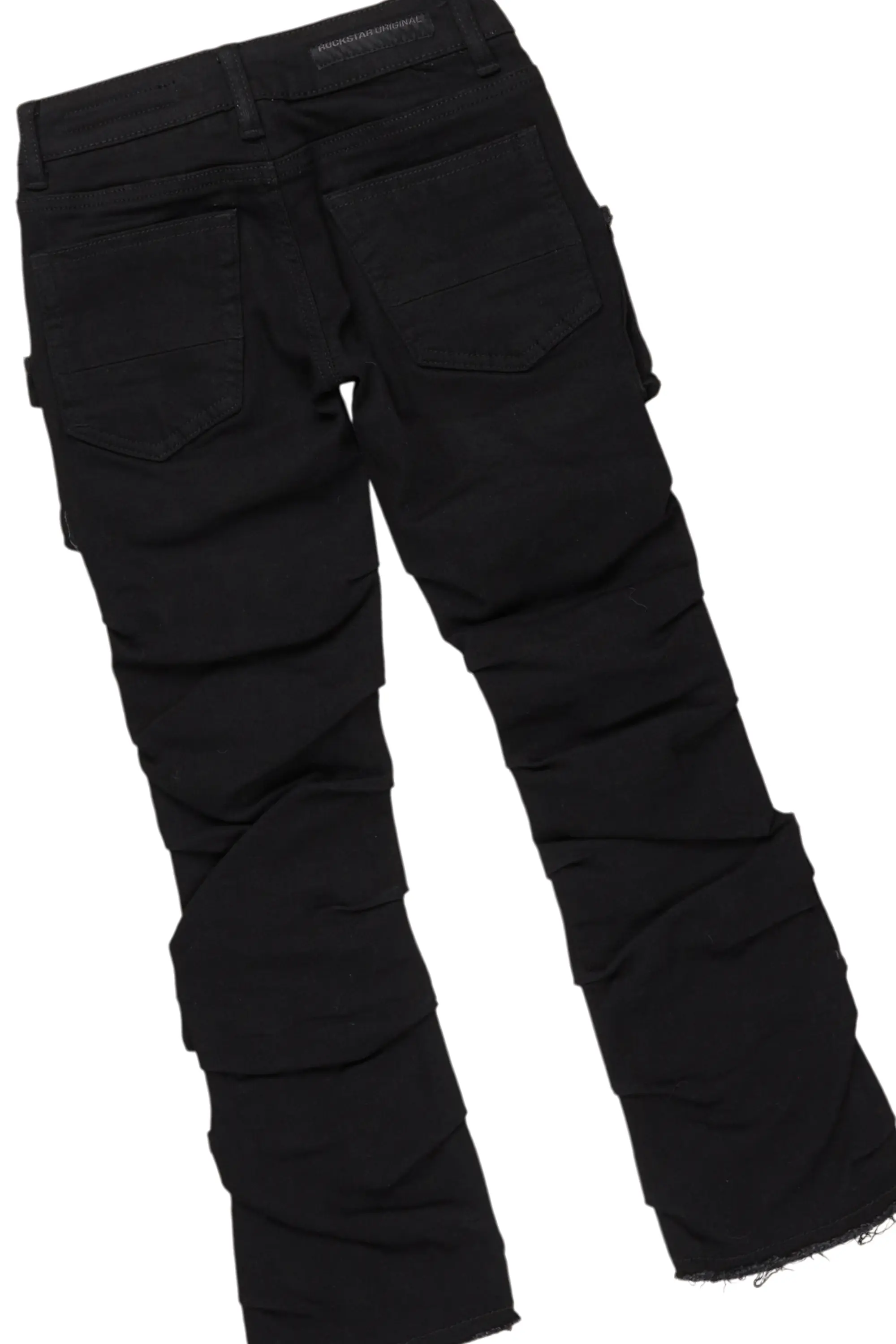 Boys Beau Forest Green Hoodie/Stacked Flare Jean Set - Image 4