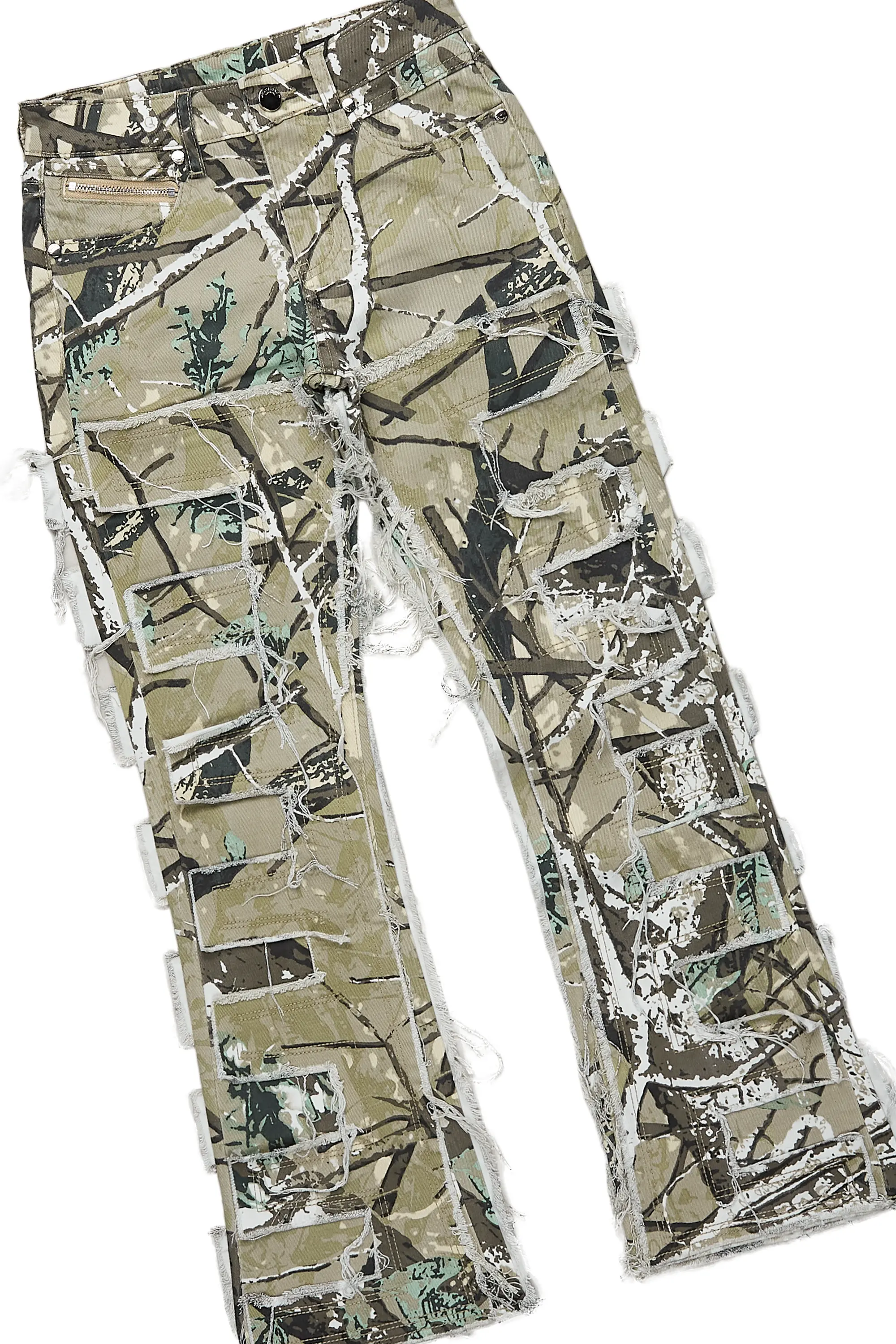Boys Wylder Tree Camo Hoodie/Stacked Flare Jean Set - Image 3
