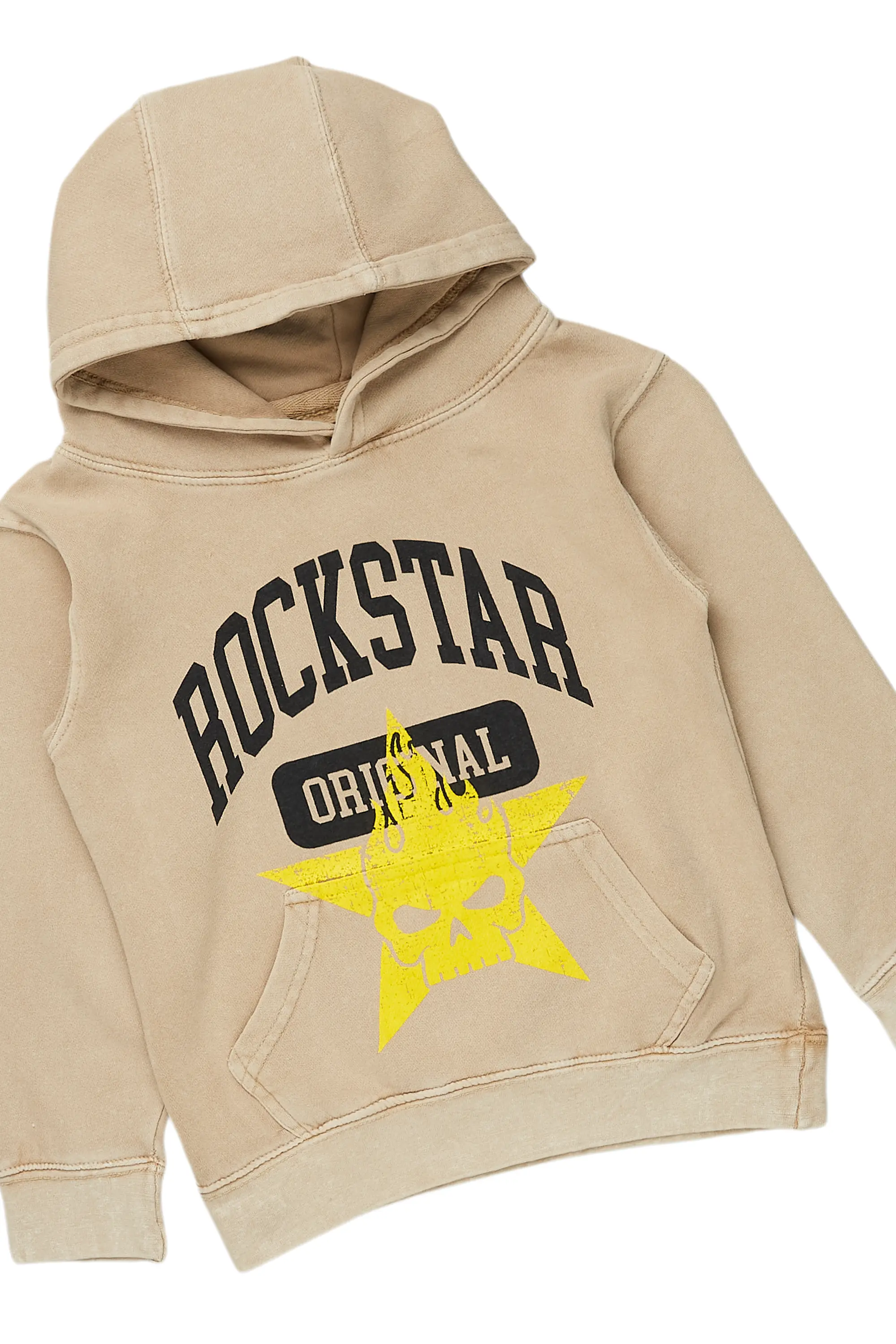 Boys Jiles Vintage Beige Hoodie/Slim Fit Jean Set - Image 2
