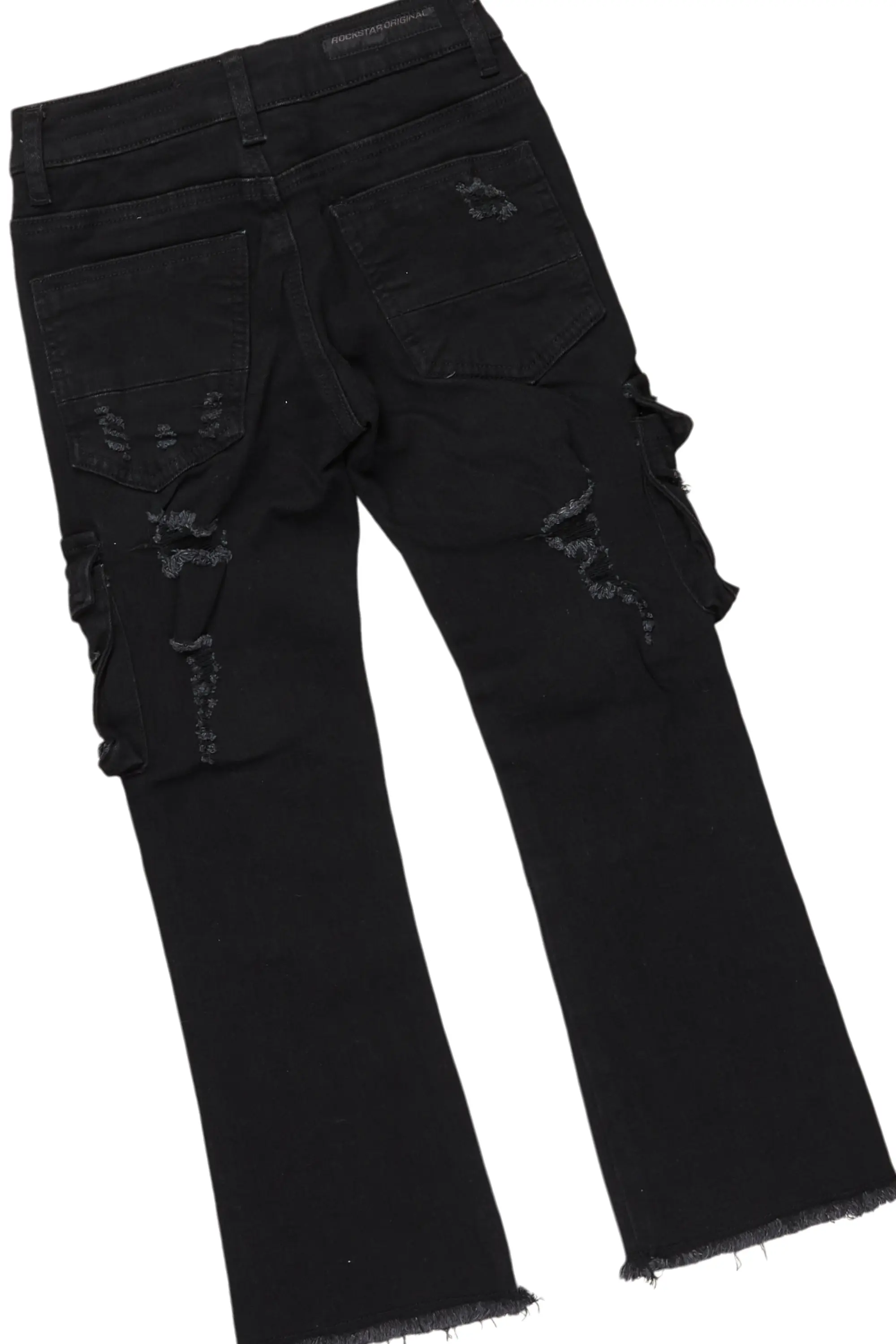 Boys Omer Grey Hoodie/Stack Flare Jean Set - Image 4