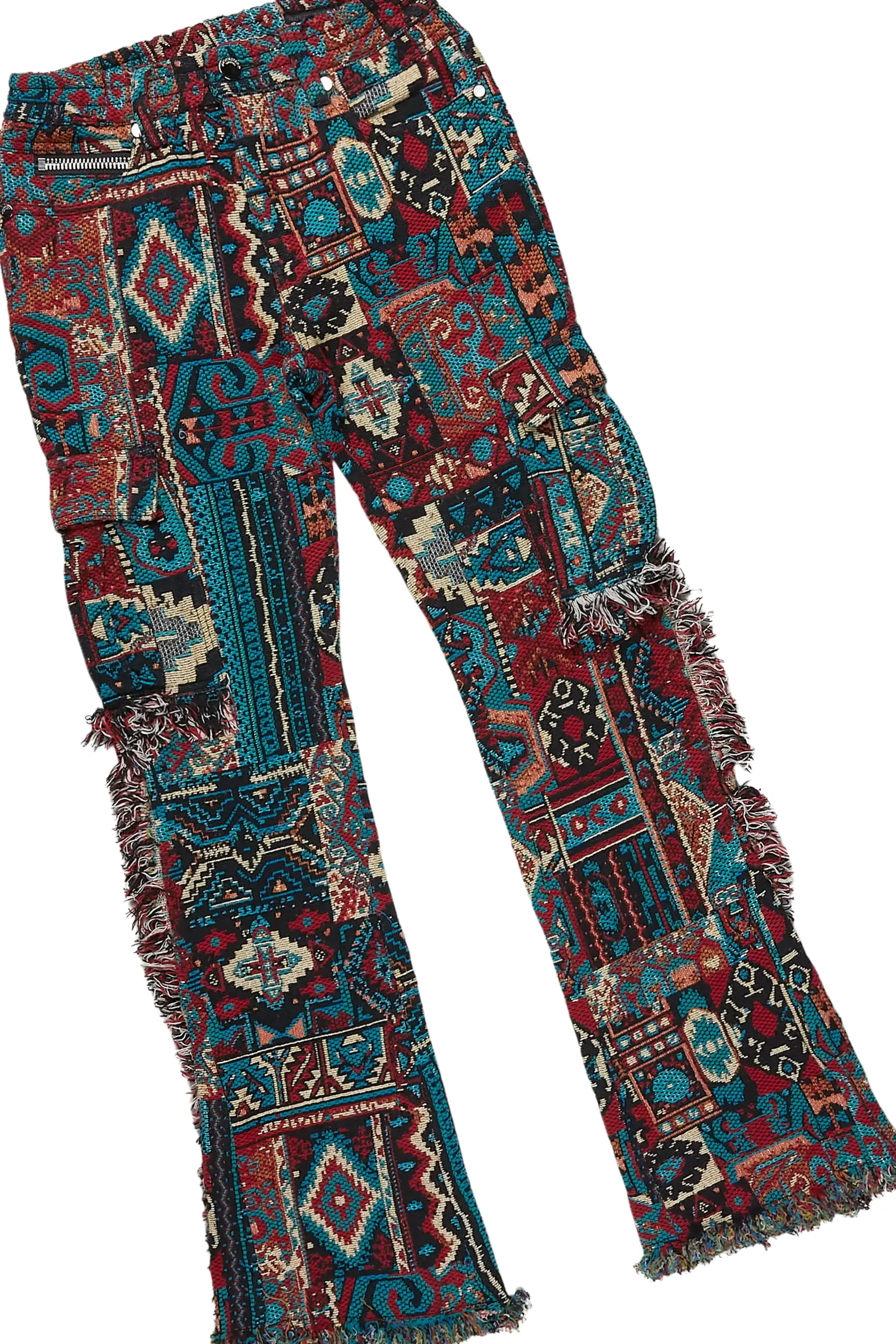 Boys Hans Maroon Hoodie/Stacked Flare Jean Set - Image 3