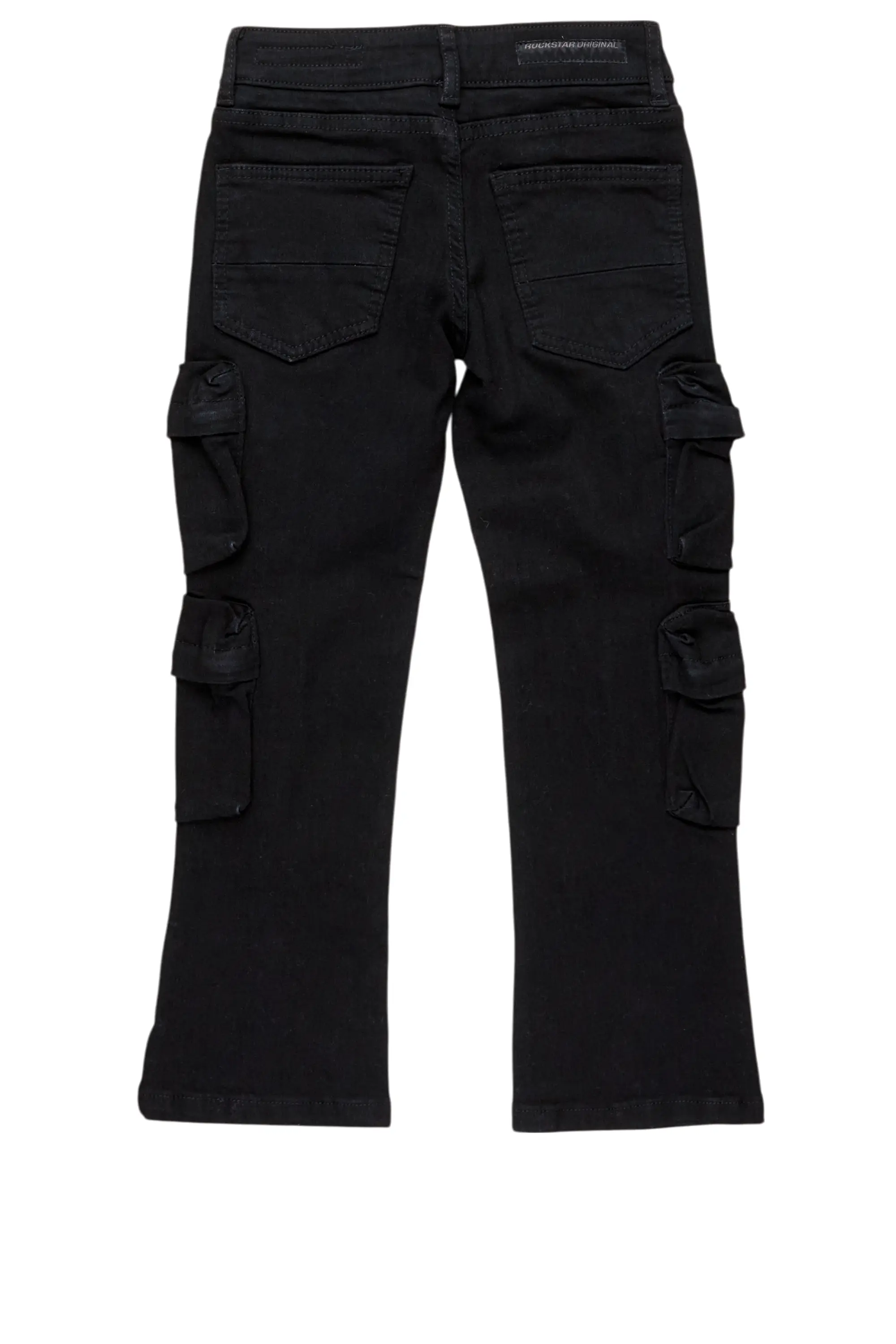 Boys Basiano Vintage Black Hoodie/Slim Fit Jean Set - Image 4