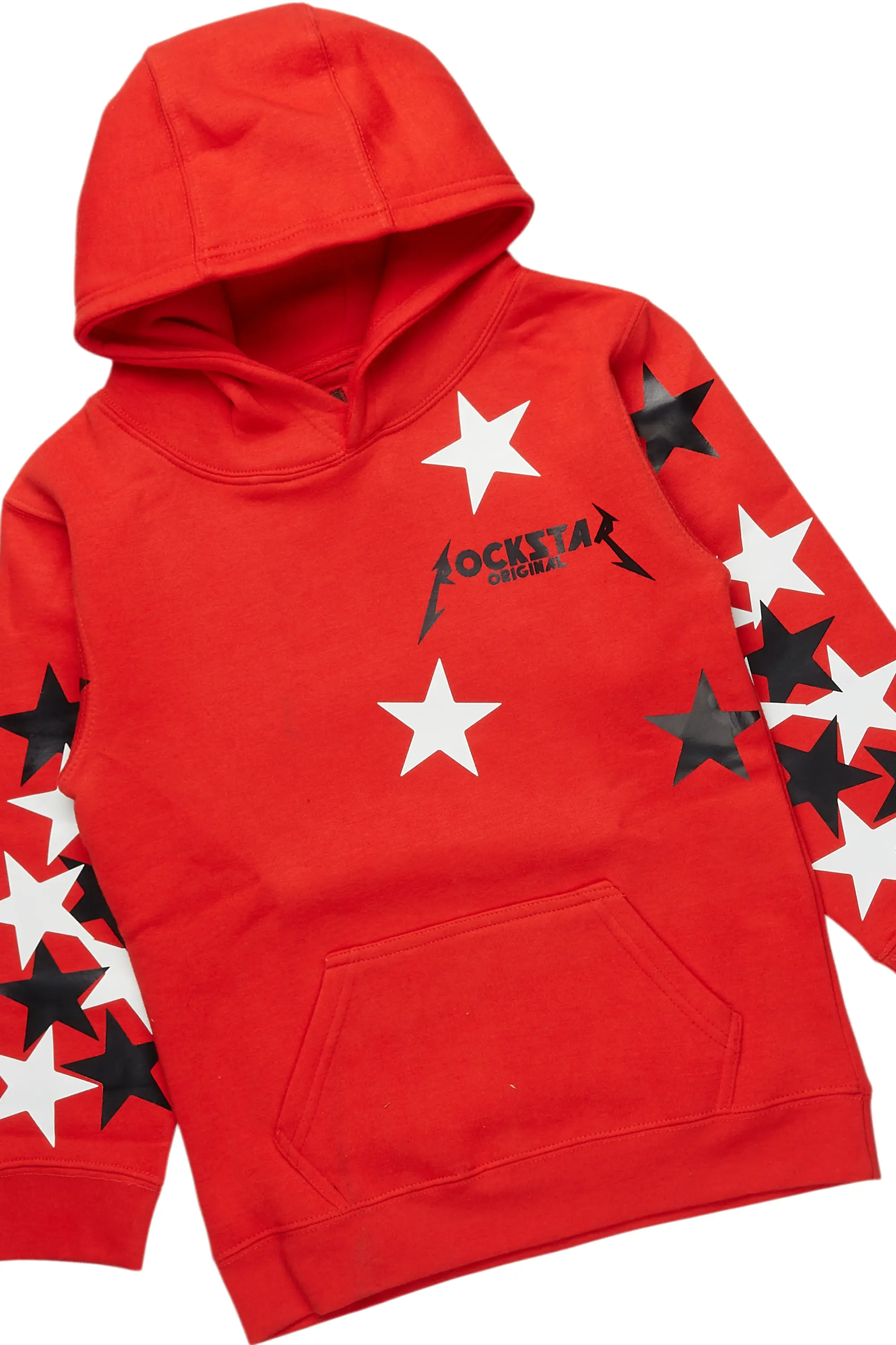 Boys Carey Red Hoodie/Baggy Fit Jean Set - Image 2
