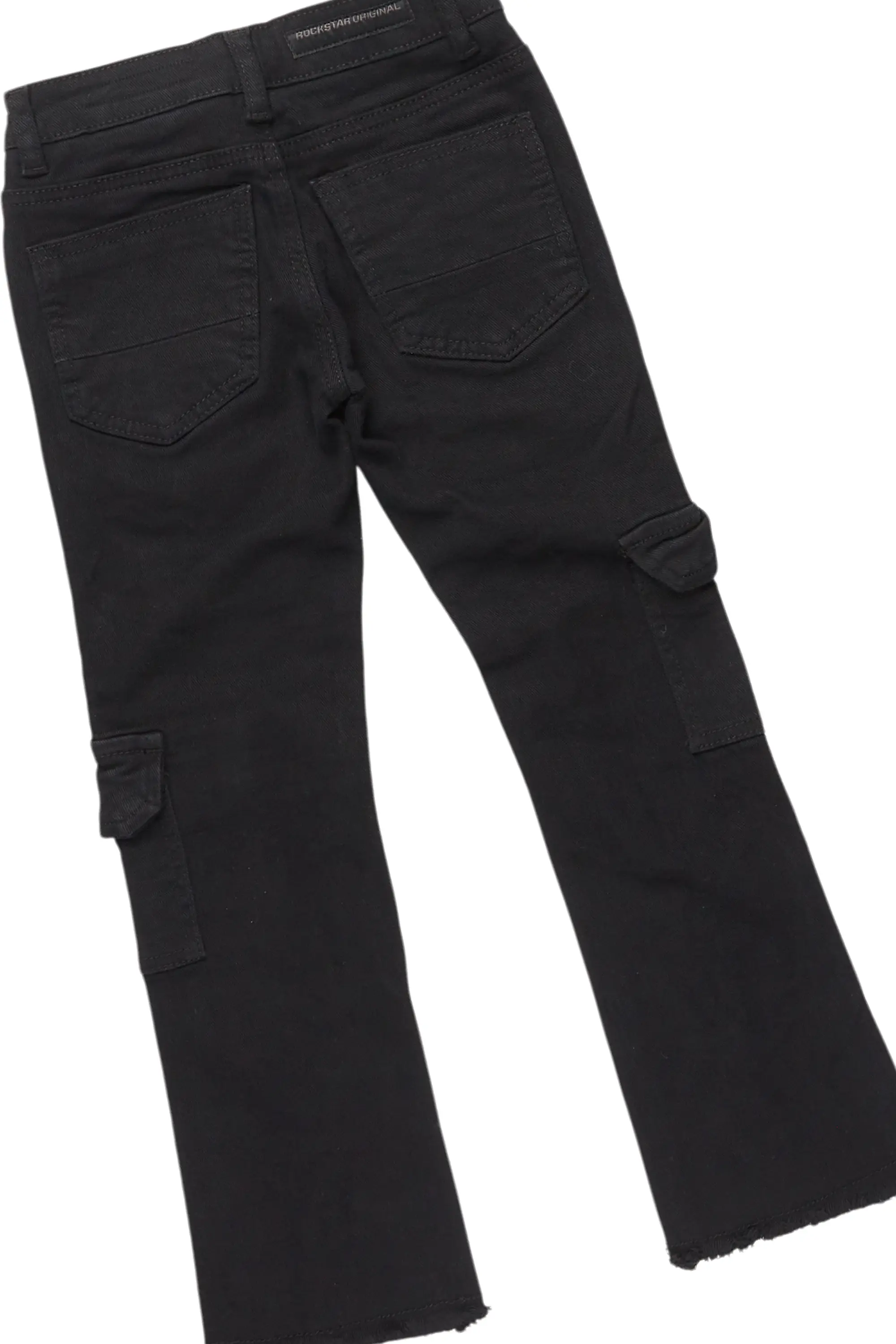 Boys Kiley Black Hoodie/Stacked Flare Jean Set - Image 4