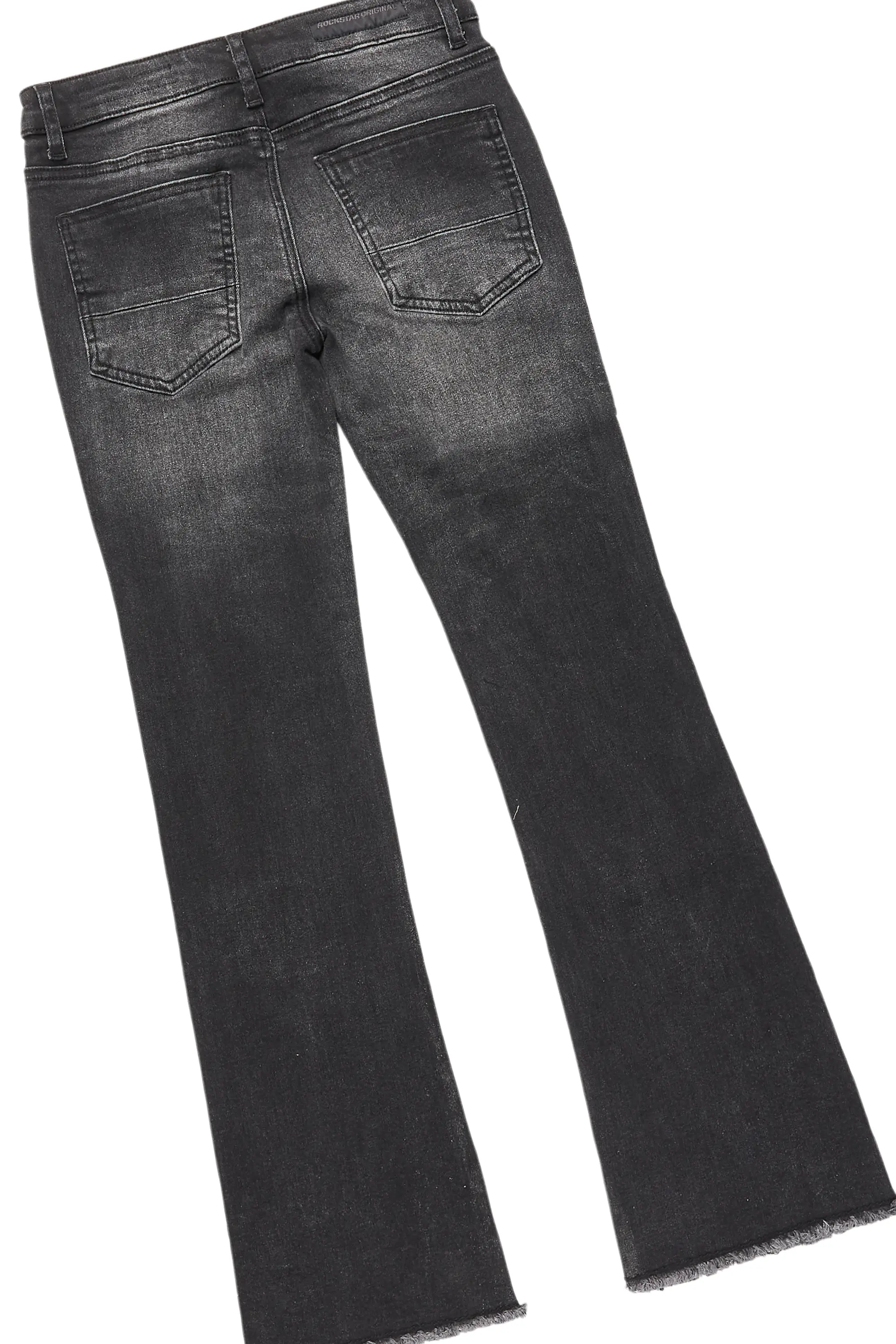 Boys Fields Grey/Black Hoodie/Stacked Flare Jean Set - Image 4