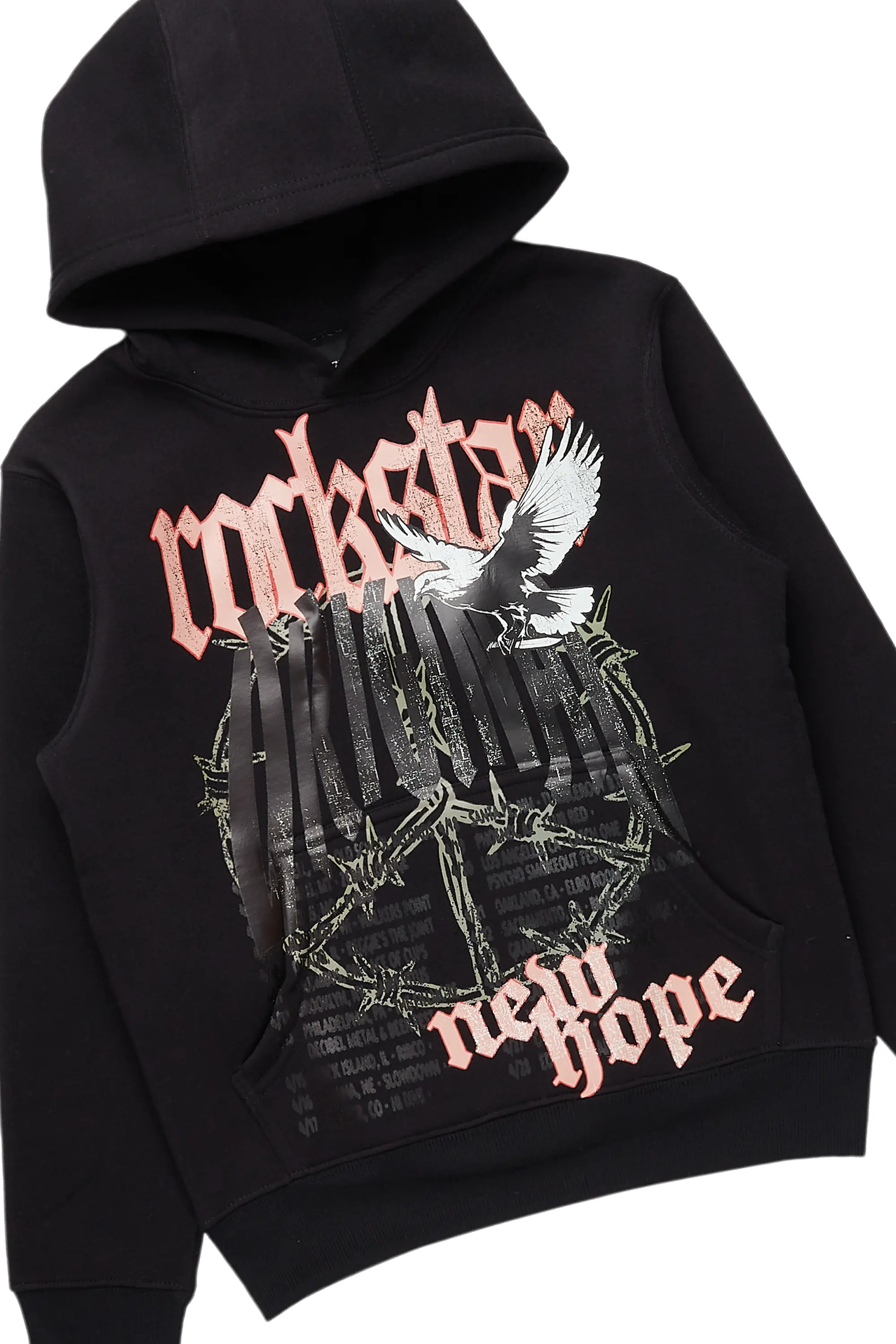 Boys New Hope Black Hoodie/Baggy Fit Jean Set - Image 2