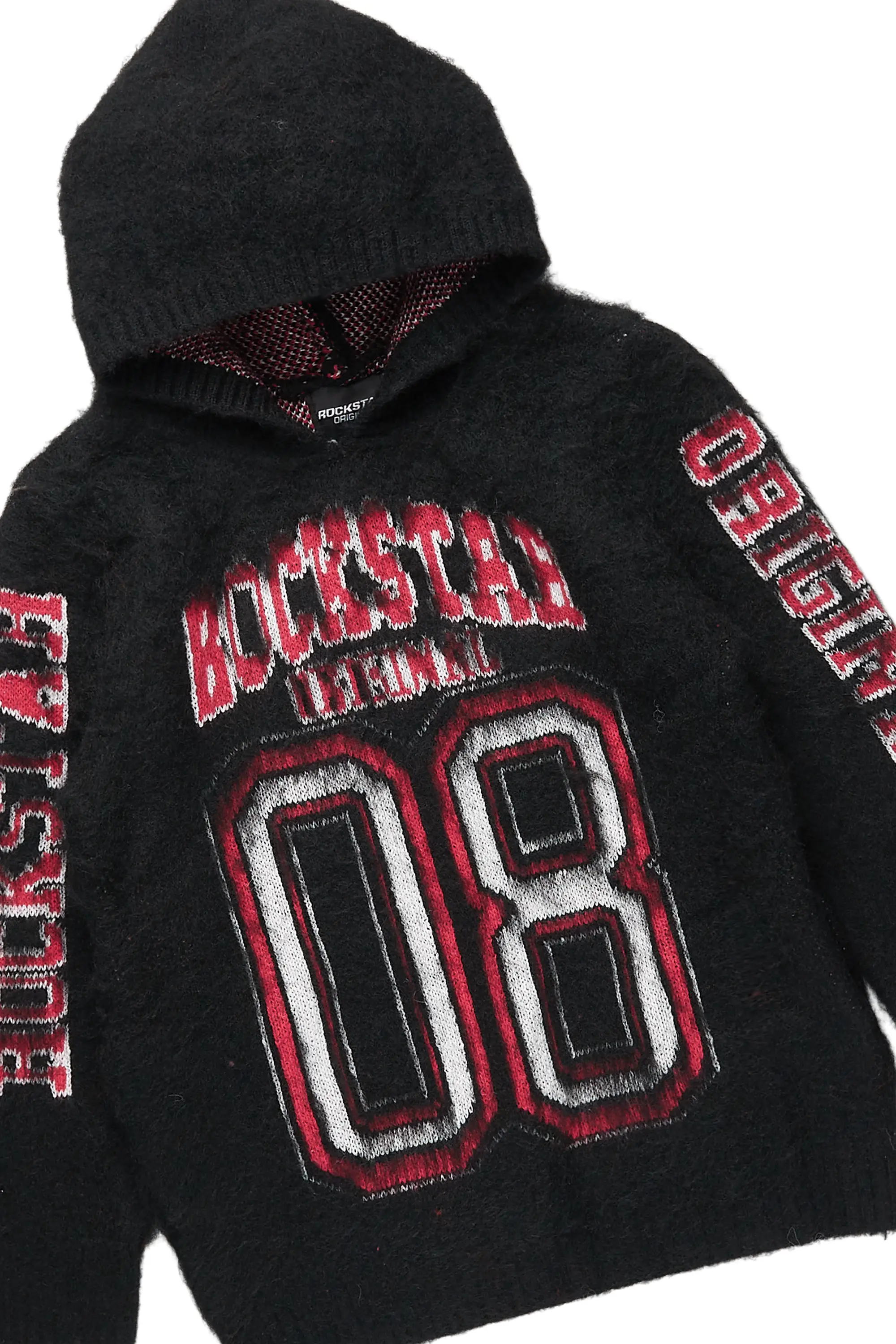 Boys Fields Black/Tint Mohair Hoodie/Stacked Flare Jean Set - Image 6