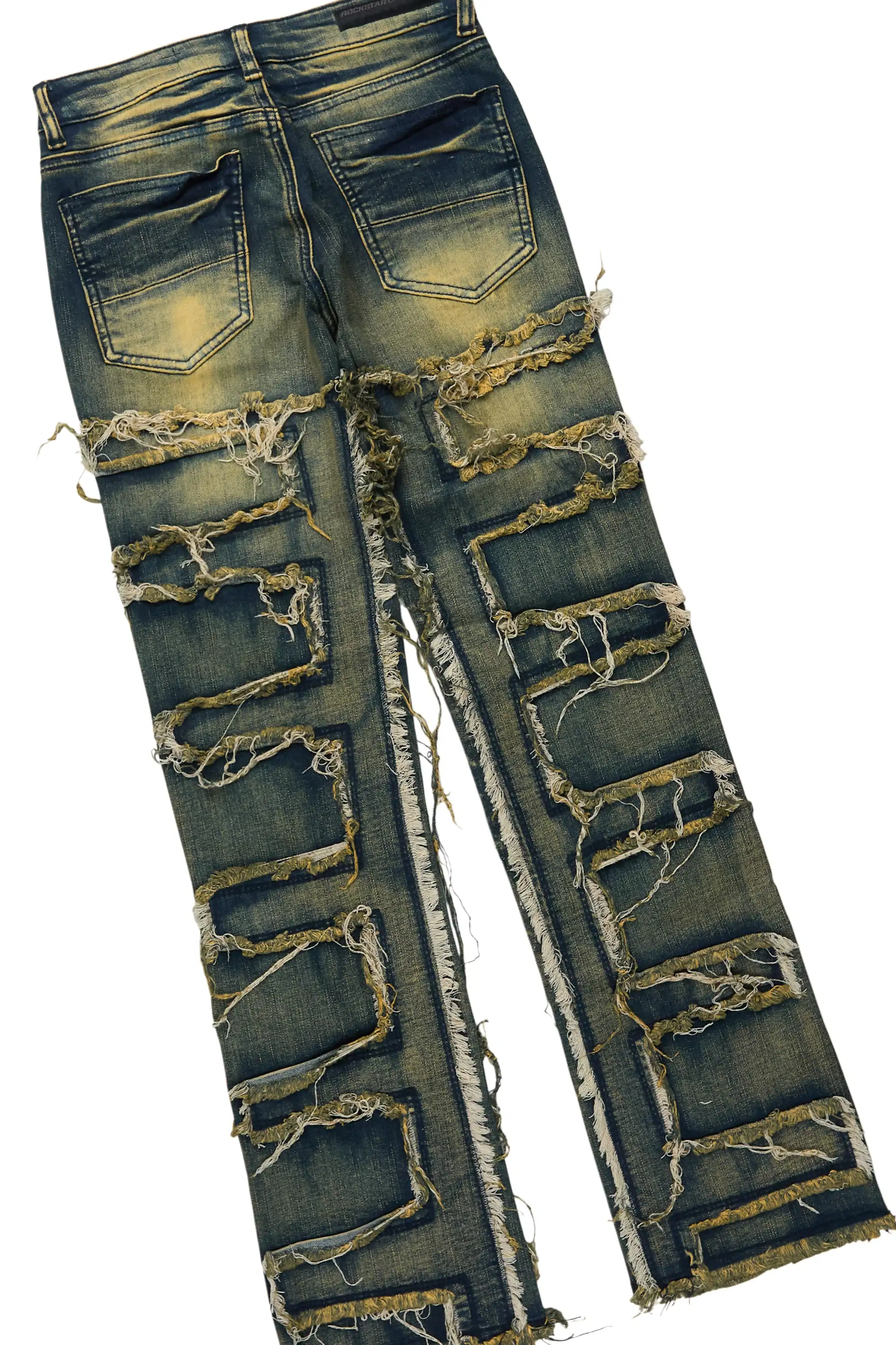 Boys Delzzon Grey Hoodie & Shake Tint Stacked Jean Set - Image 4
