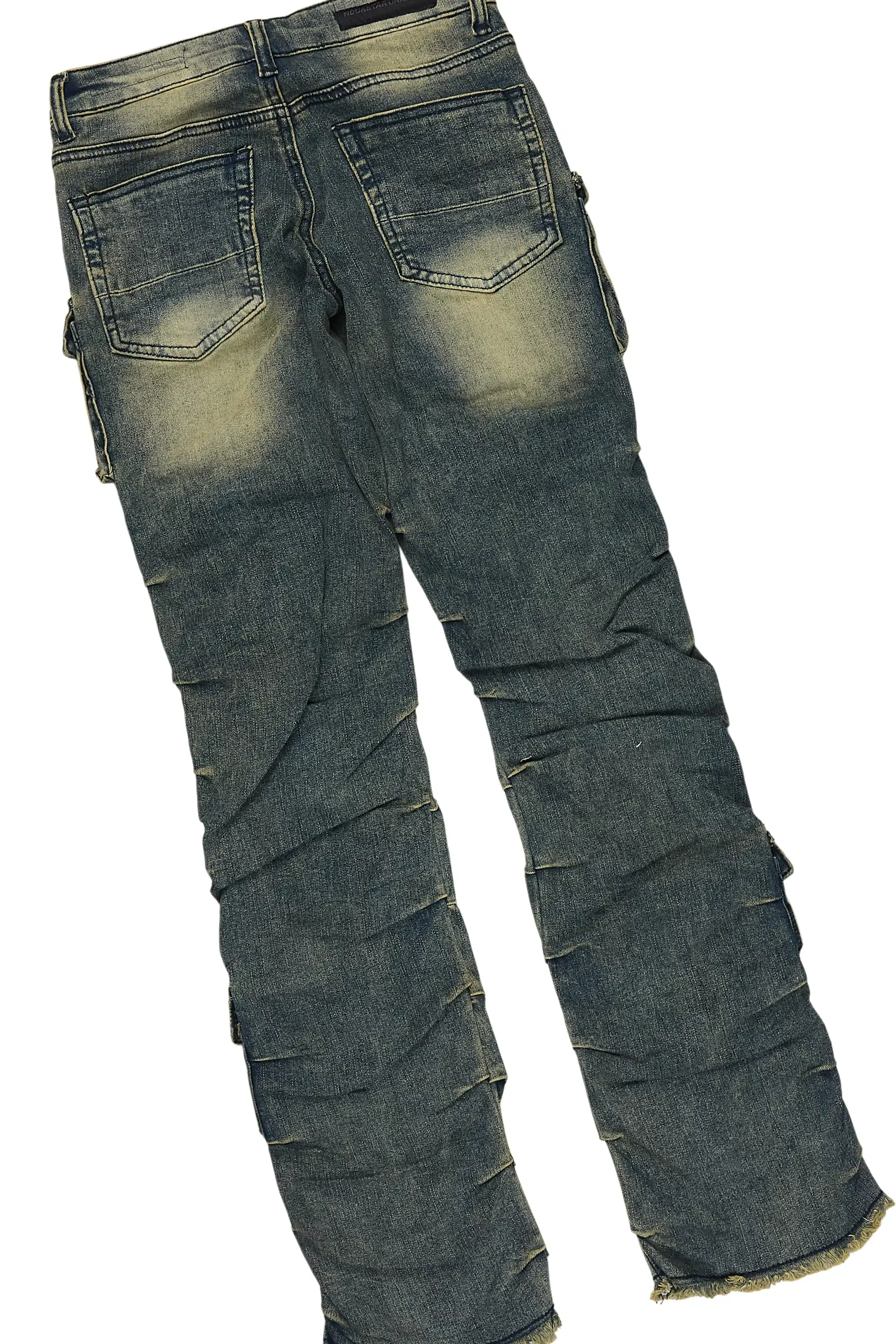 Boys Bubble Royal Hoodie/Stacked Jean Set - Image 5