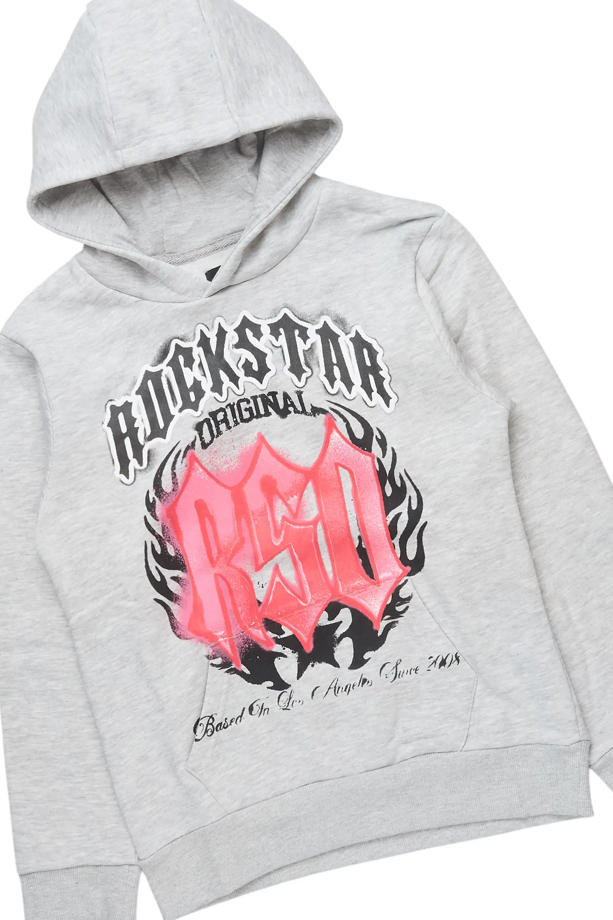 Boys Boaz Heather Grey Hoodie/Baggy Jean Set - Image 2