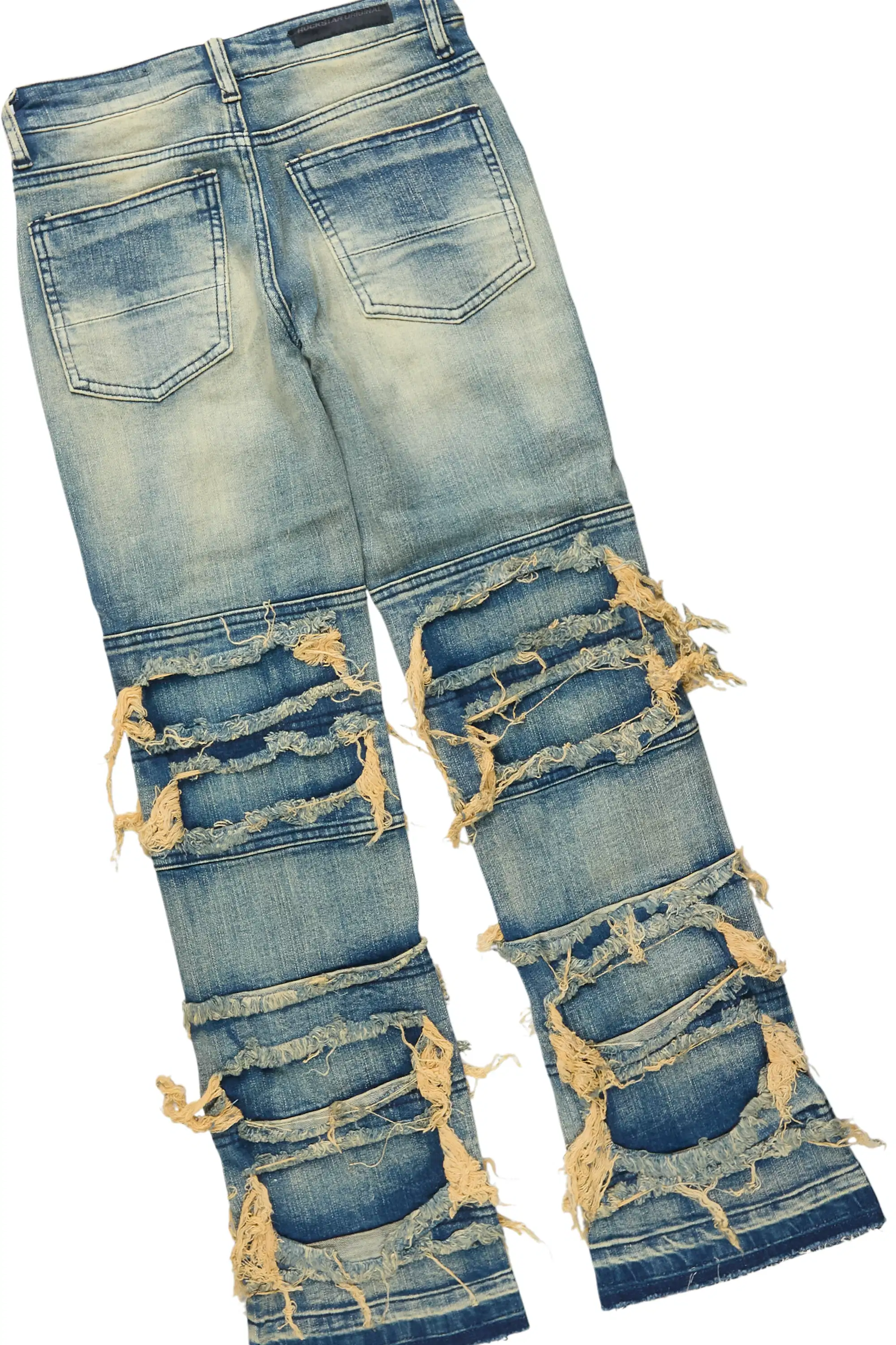 Boys M4 Toys Black Hoodie & Vasco Dark Tint Stacked Jean Set - Image 4