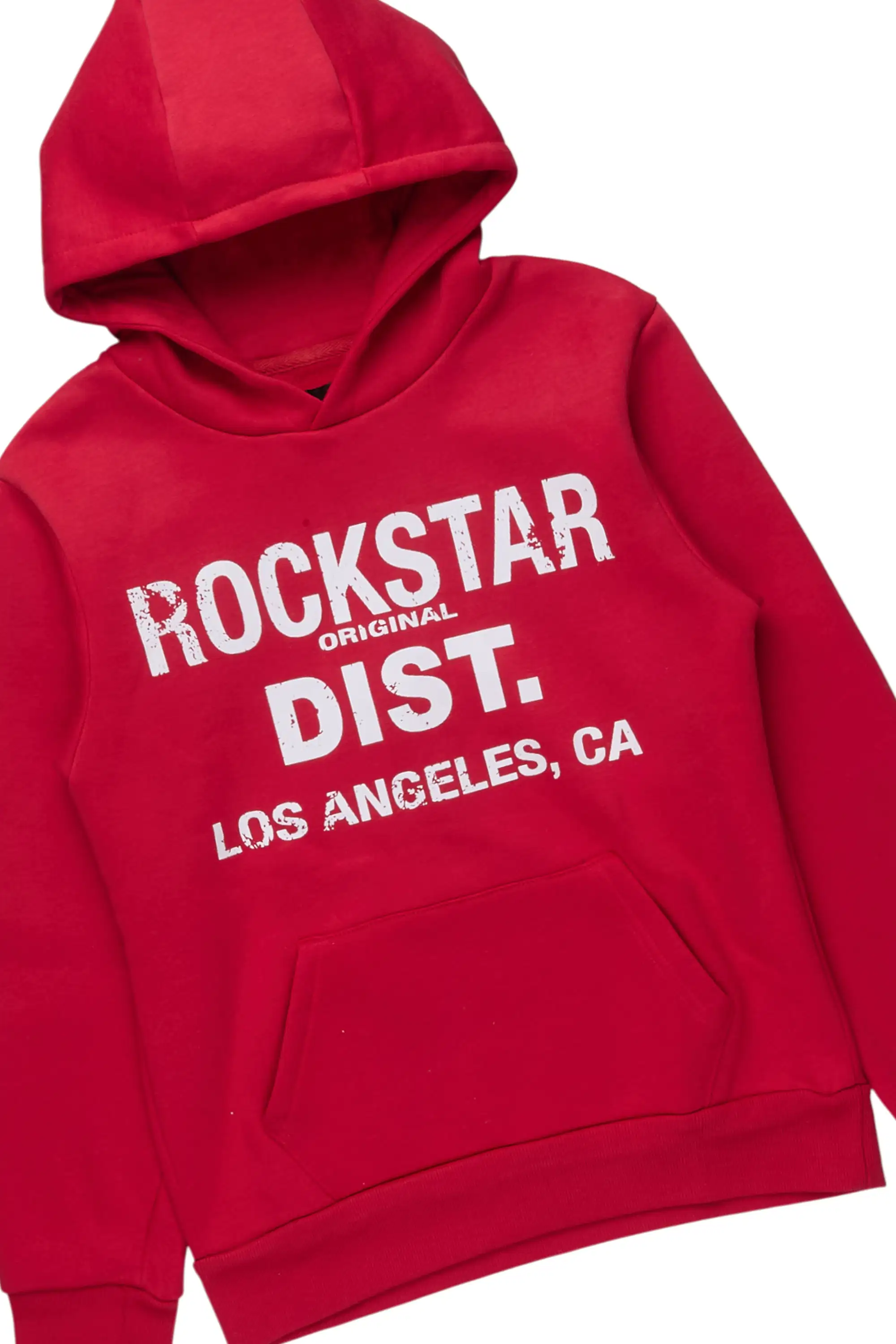 Boys Koen Red Hoodie & Waylon Tint Stacked Jean Set - Image 2