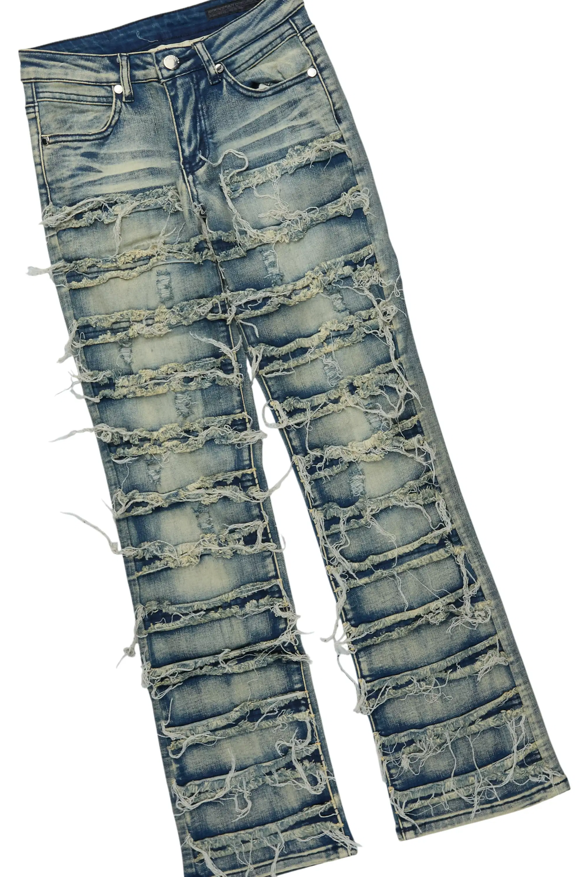 Boys Koen Red Hoodie & Waylon Tint Stacked Jean Set - Image 3