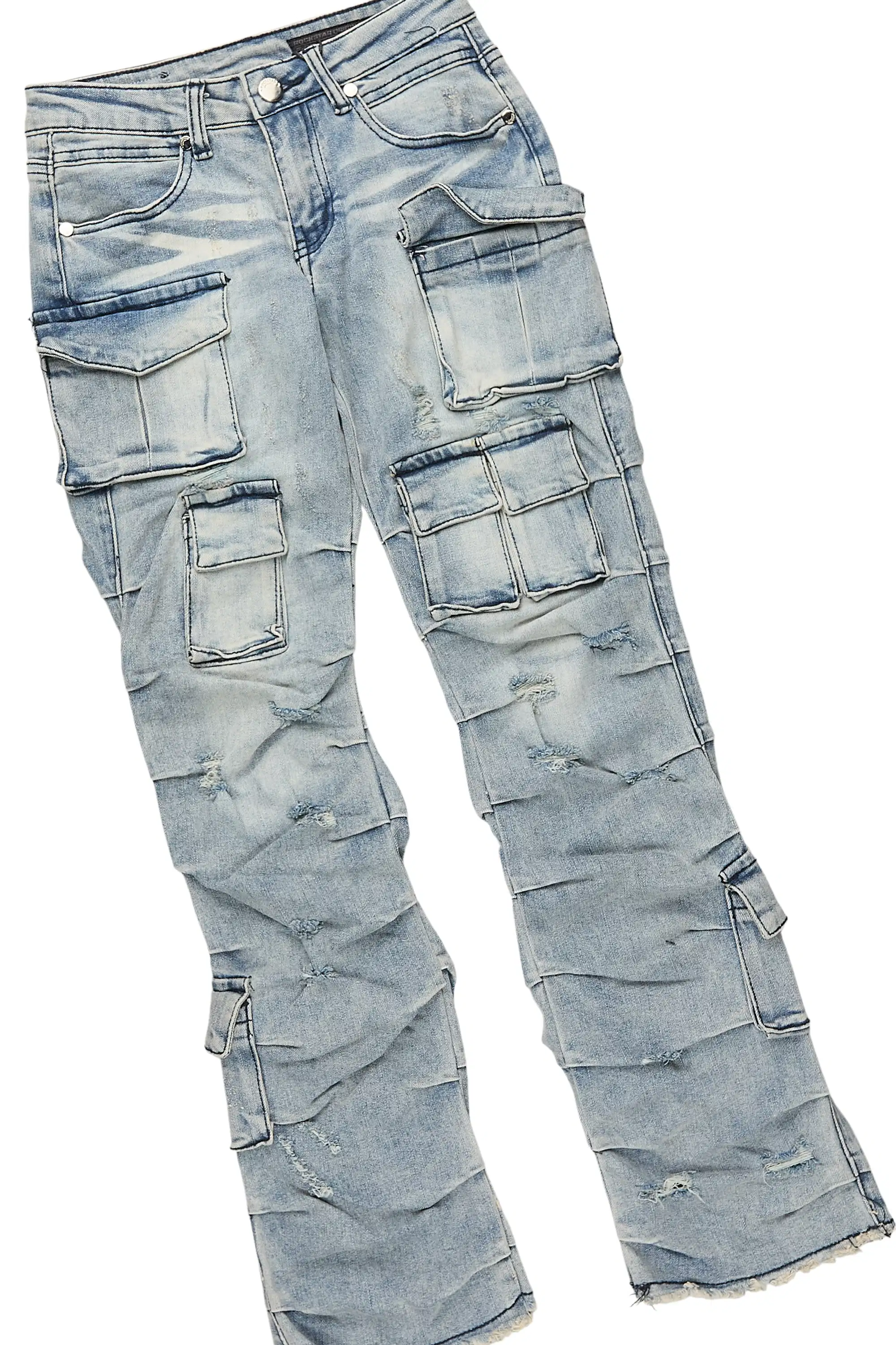 Boys Roeland Royal Hoodie & Gentry Blue Stacked Jean Set - Image 4
