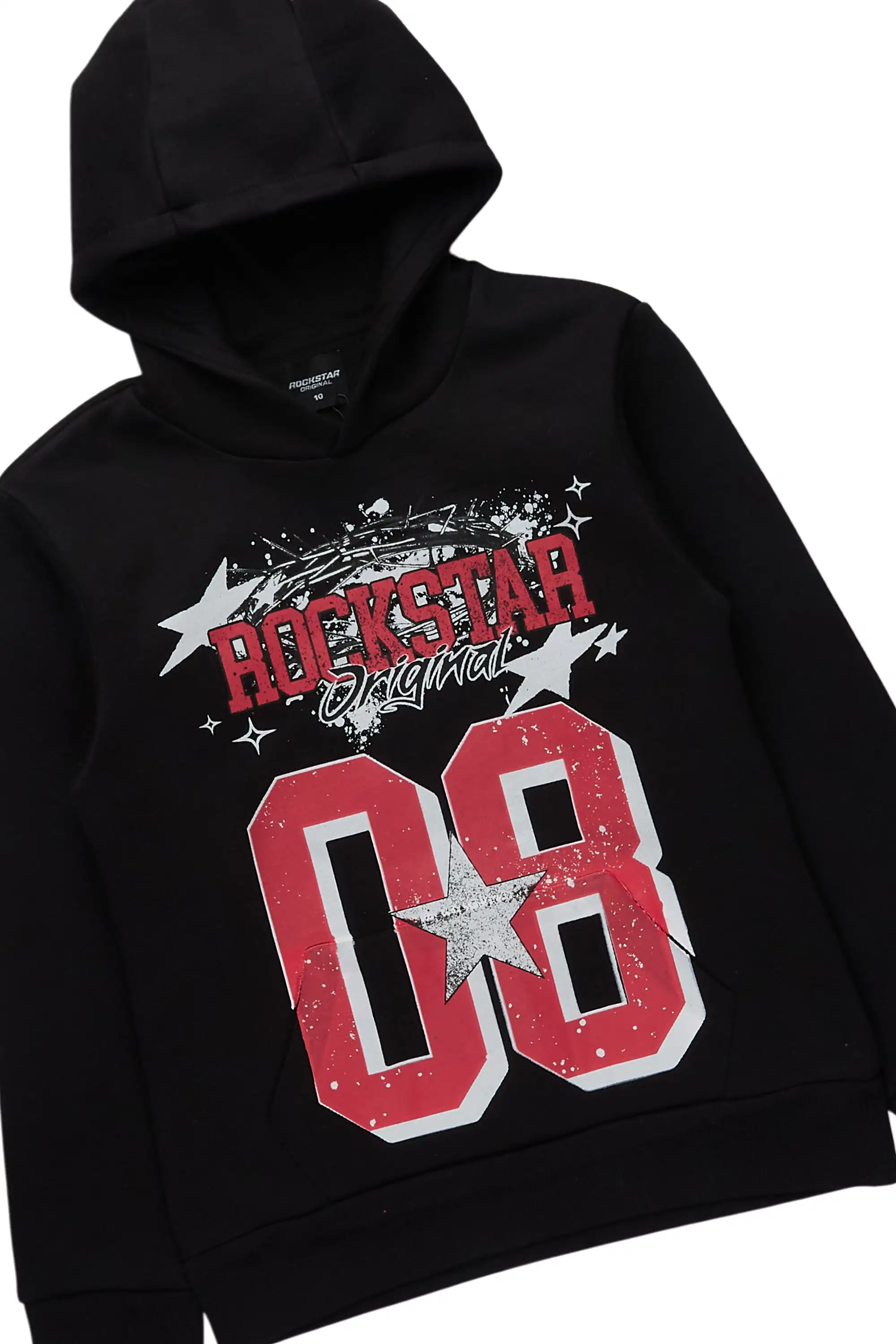 Boys All Star Black Hoodie & Jari Multi Stacked Jean Set - Image 2