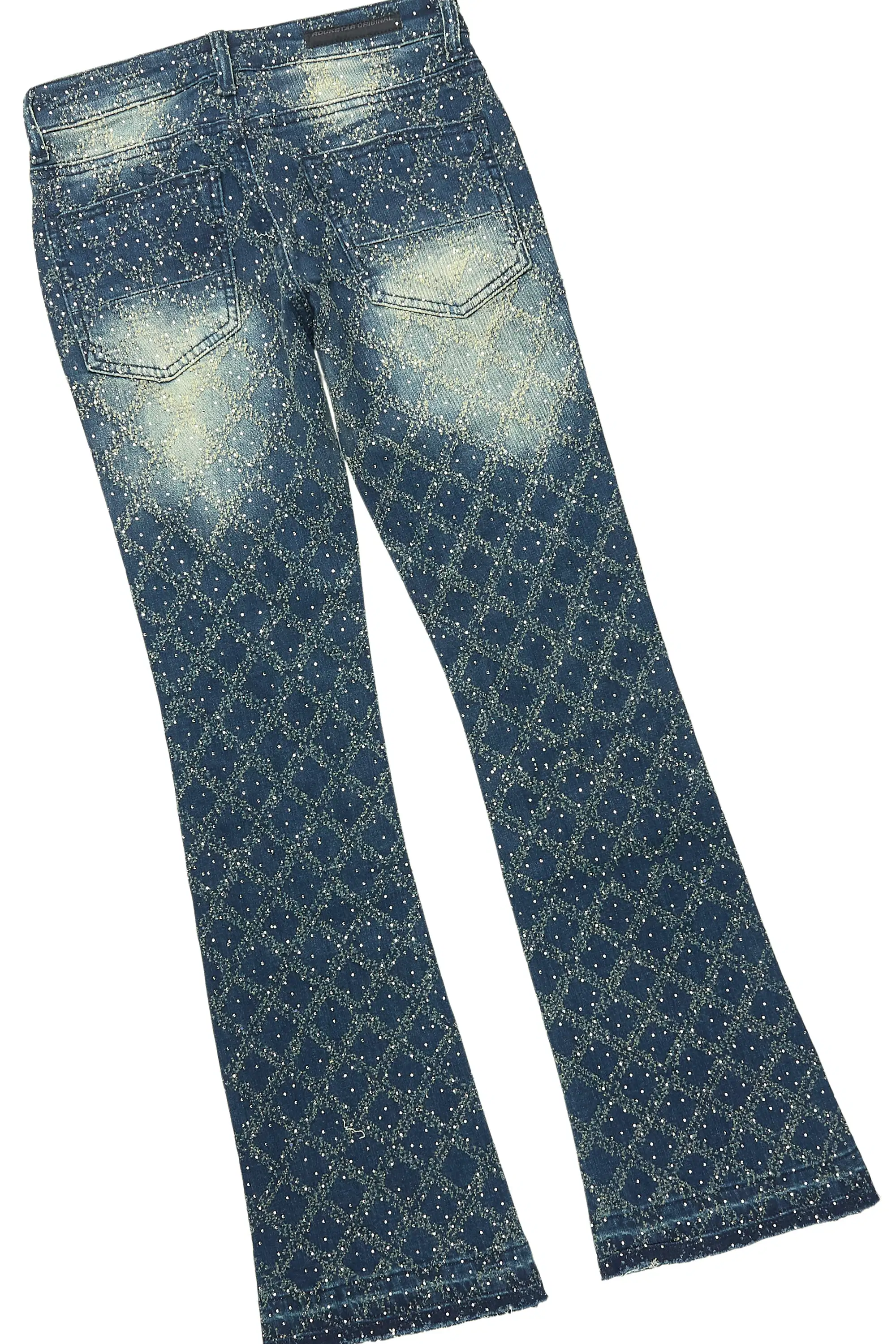 Boys Sareka Dark Wash Rhinestone Denim Jacket & Sareka Stacked Jean Set - Image 11