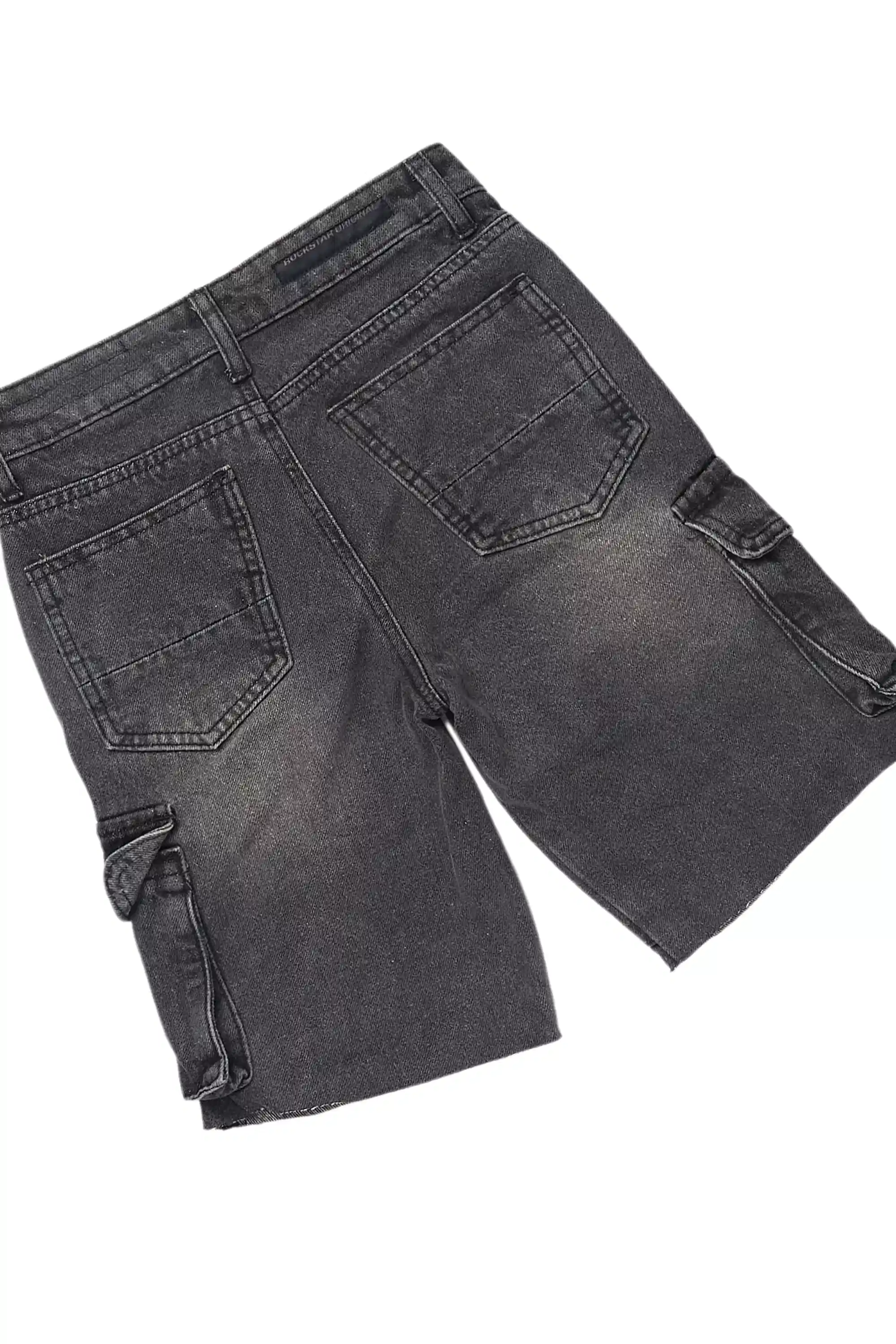 Boys All Star Black/Dark Grey T-Shirt/Denim Short Set - Image 4
