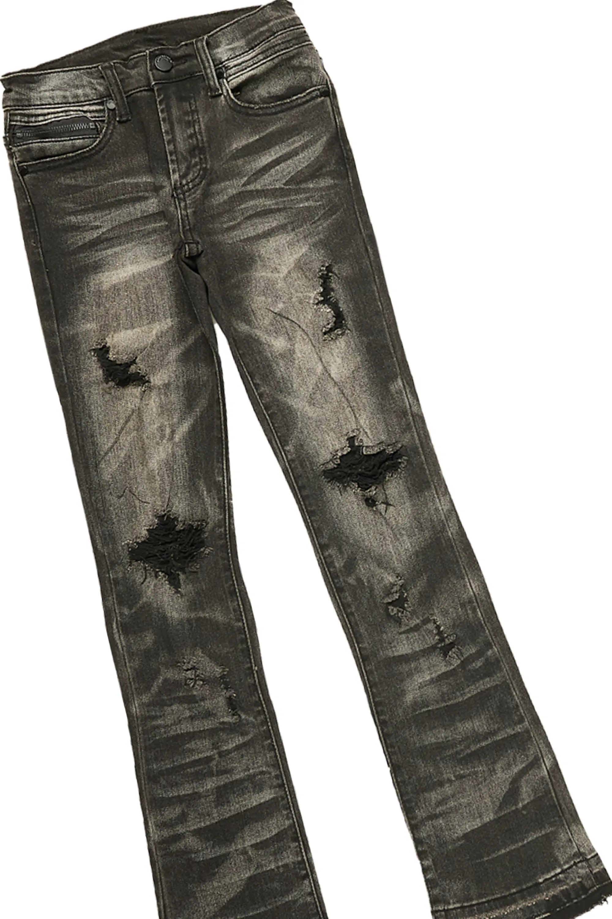Boys Walter Royal T-Shirt/Super Stacked Flare Jean Set - Image 3