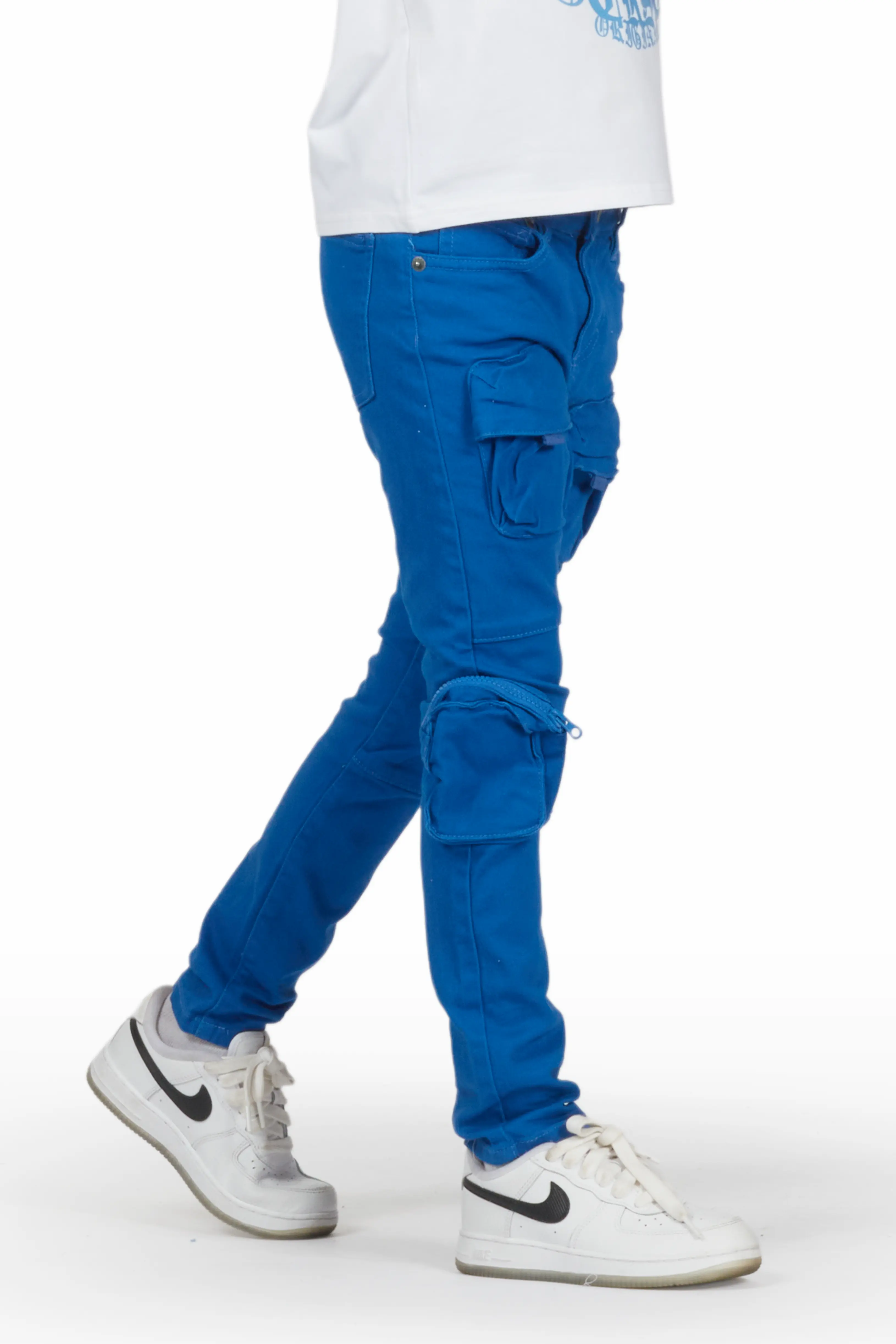 Boys Musa Royal Blue T-Shirt/Cargo Jean Set - Image 4