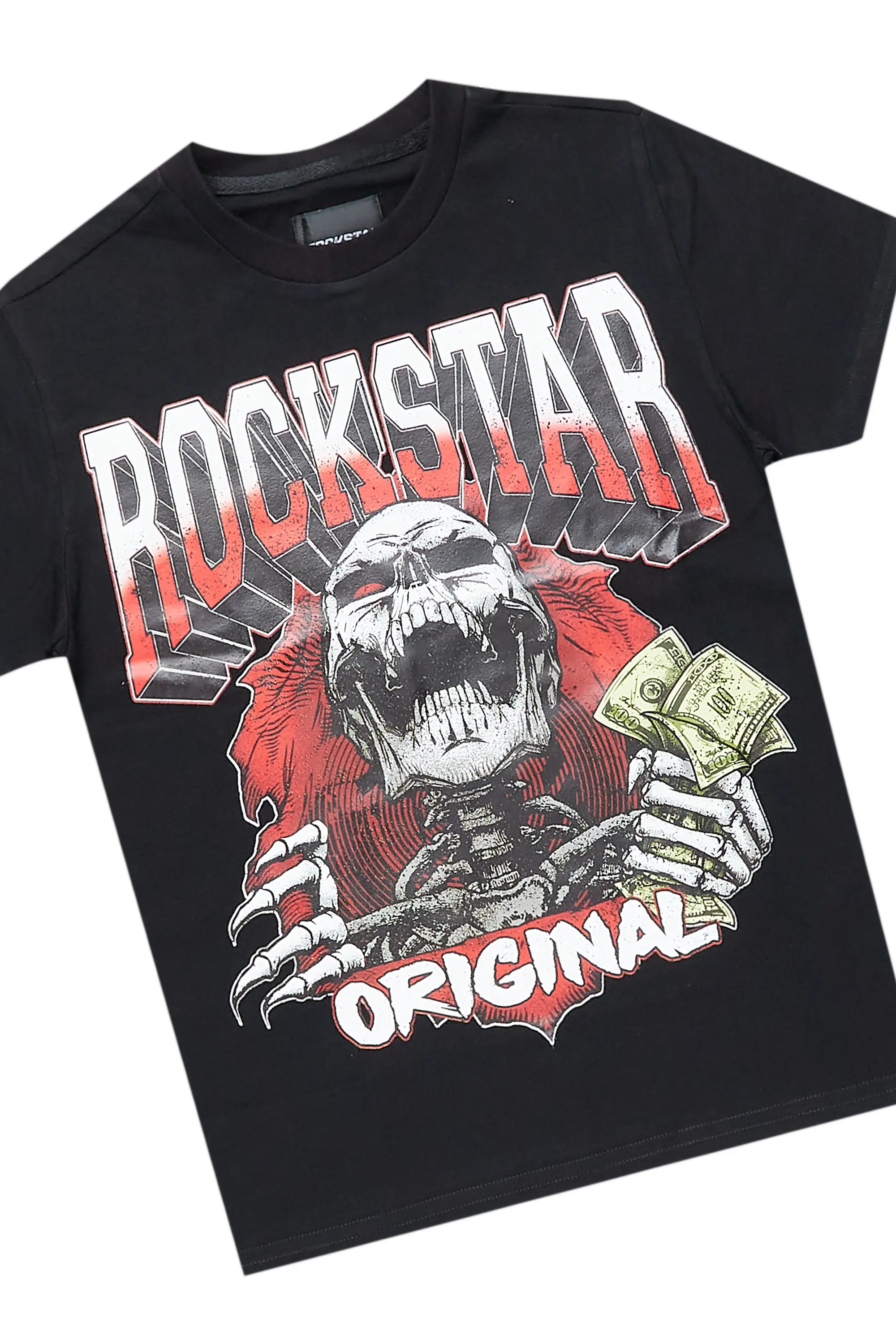 Boys Zytron Black T-Shirt/Stacked Flare Jean Set - Image 5