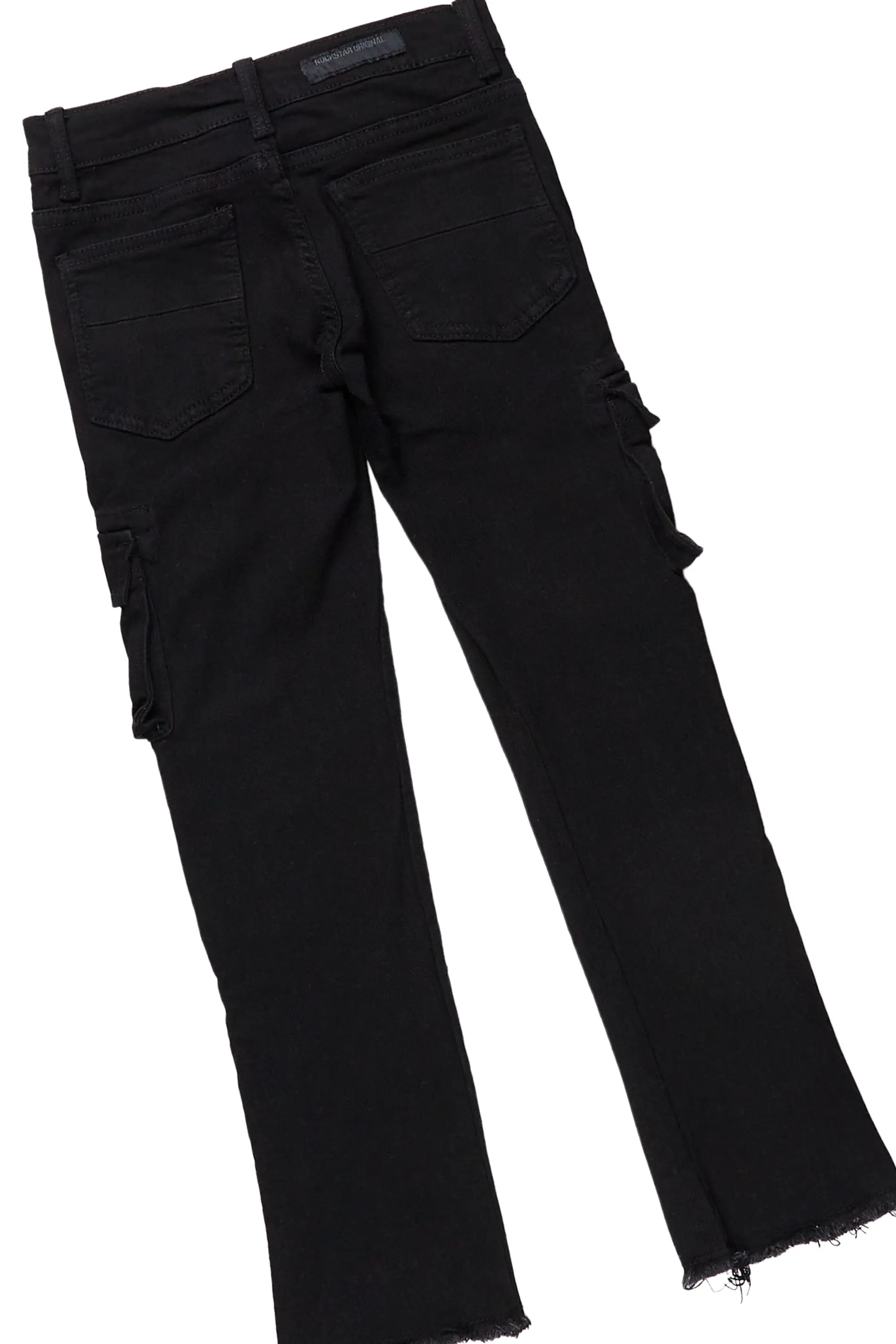 Boys Paco Black T-Shirt/Stacked Flare Cargo Jean - Image 6