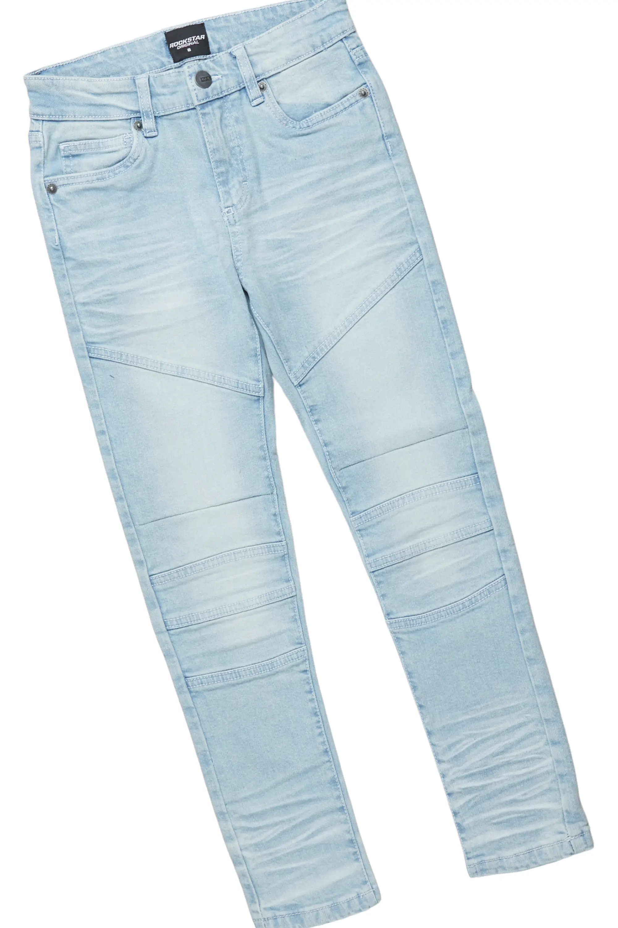 Boys Eddy White/Light Blue T-Shirt/Skinny Jean Set - Image 8
