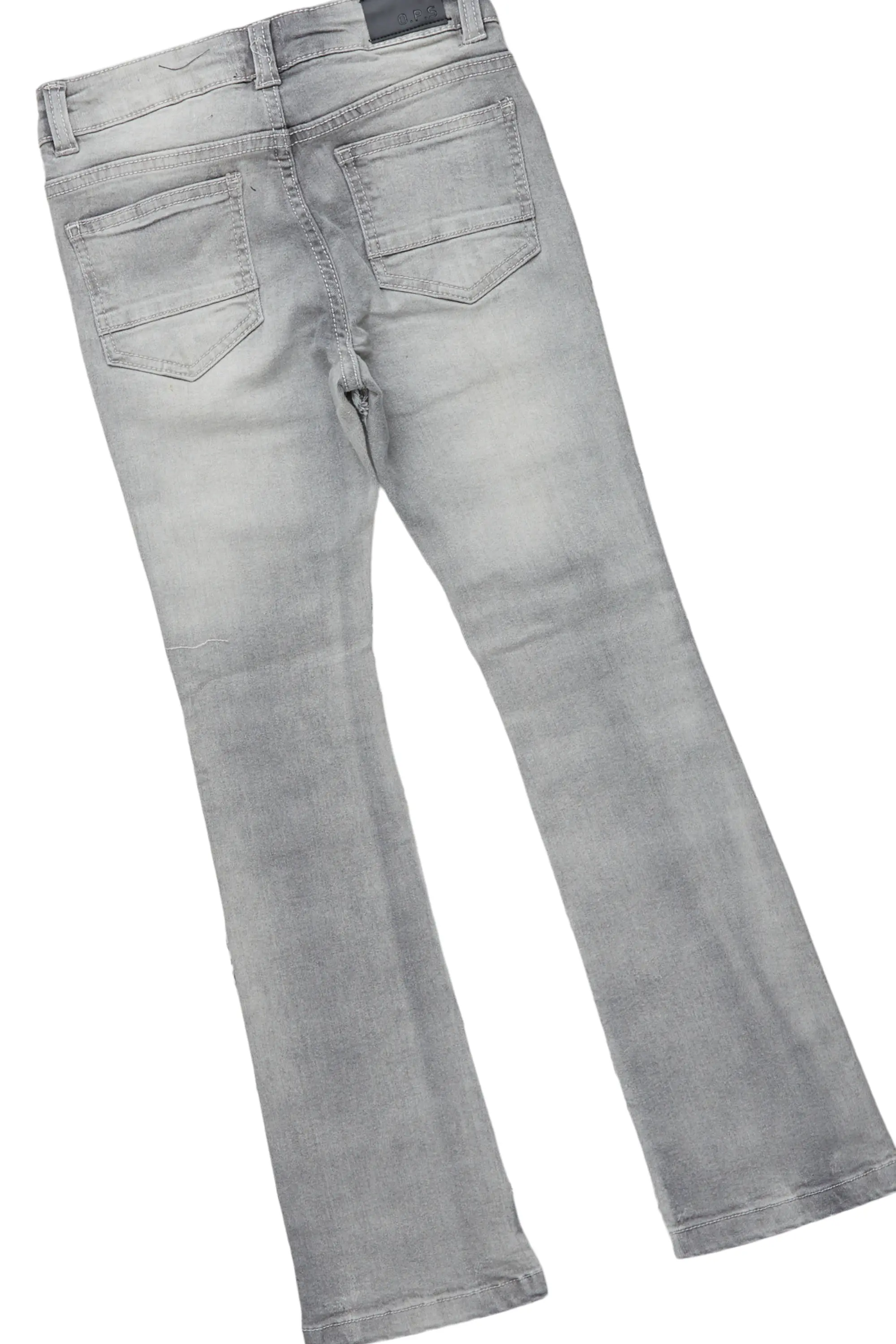 Boys Ochoa Grey T-Shirt/Skinny Stack Flare Jean Set - Image 6