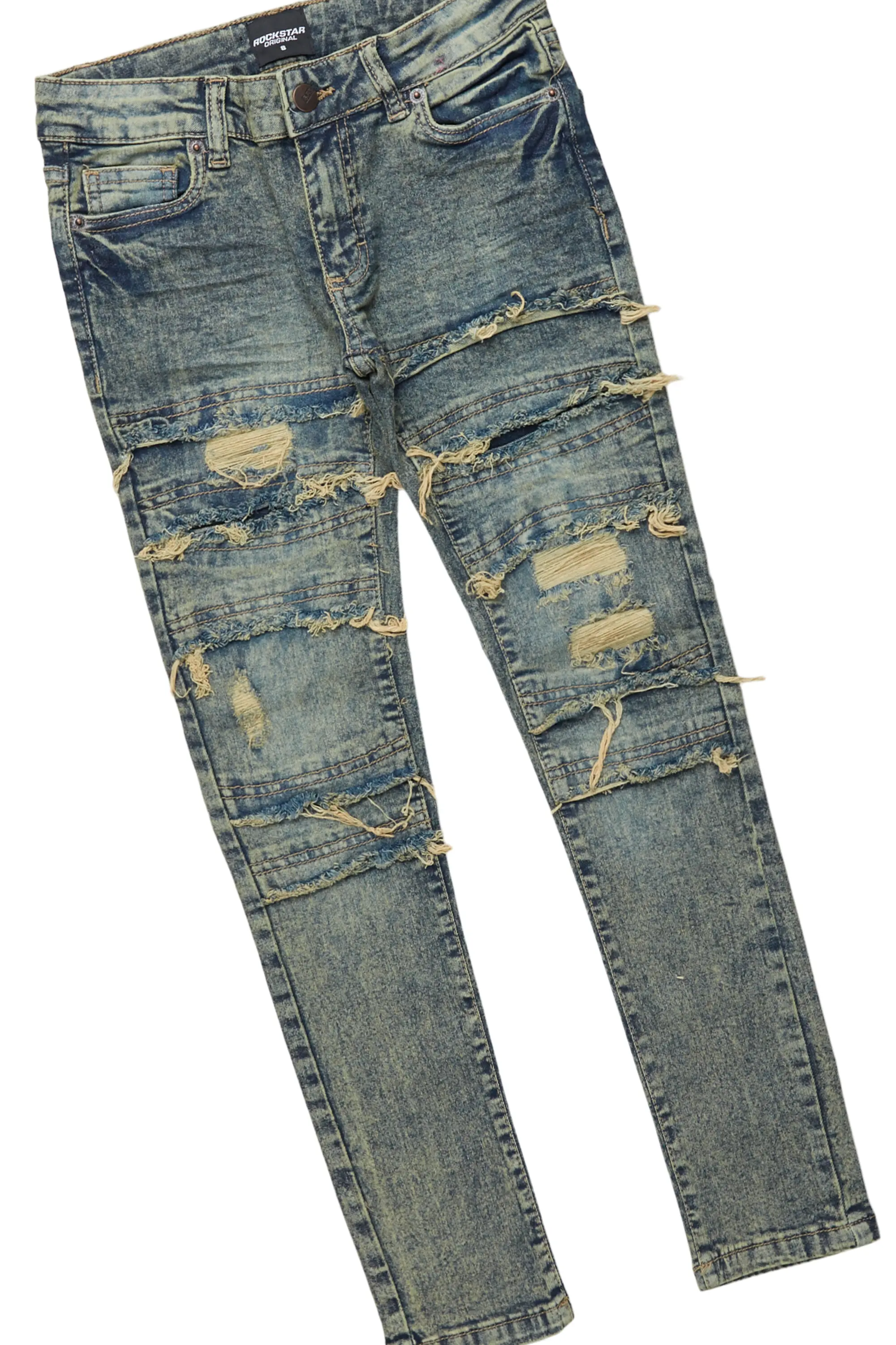Boys Kael Grey T-Shirt/Skinny Frayed Jean Set - Image 8