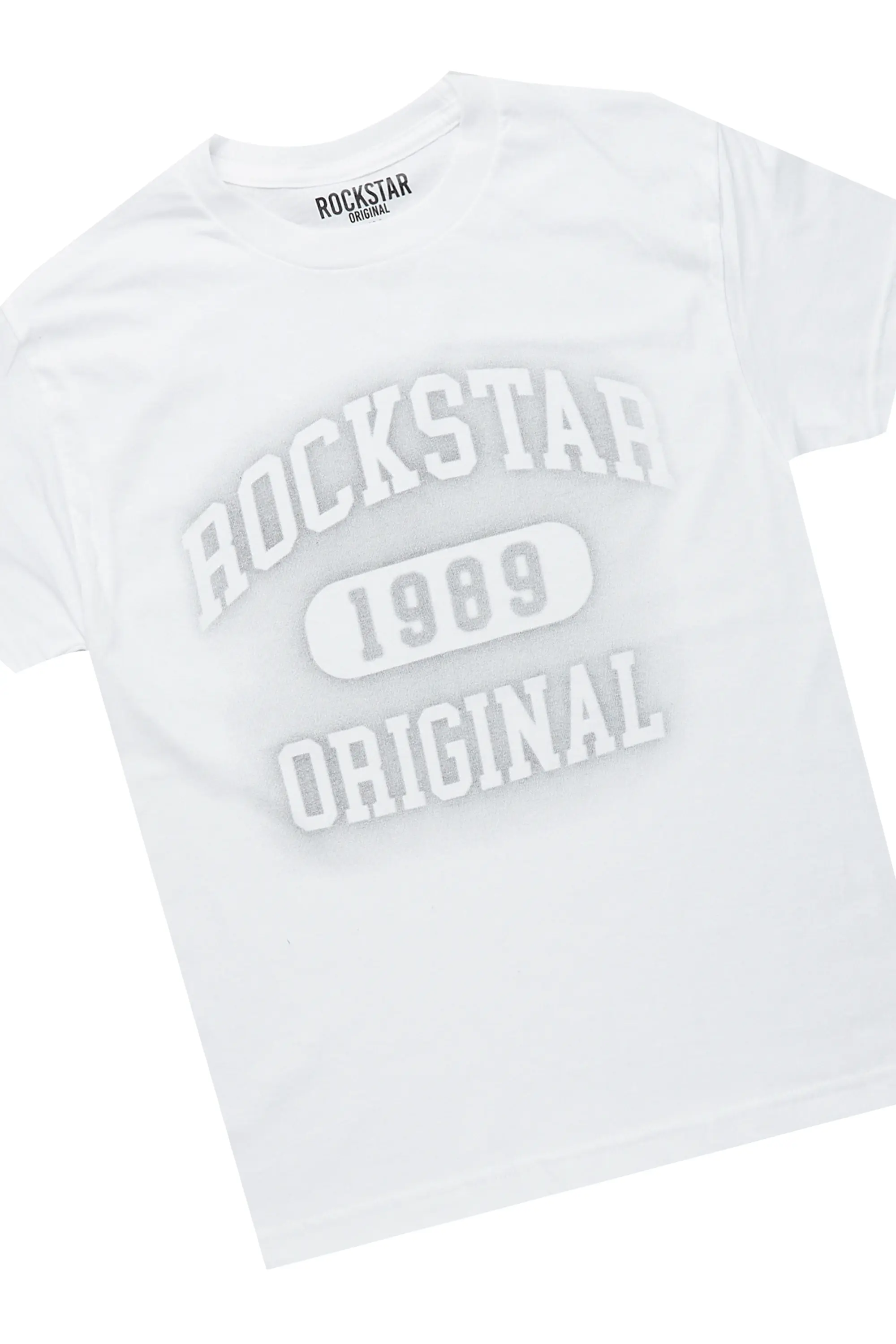 Boys Valko White/Black T-Shirt/Frayed Jean Set - Image 5
