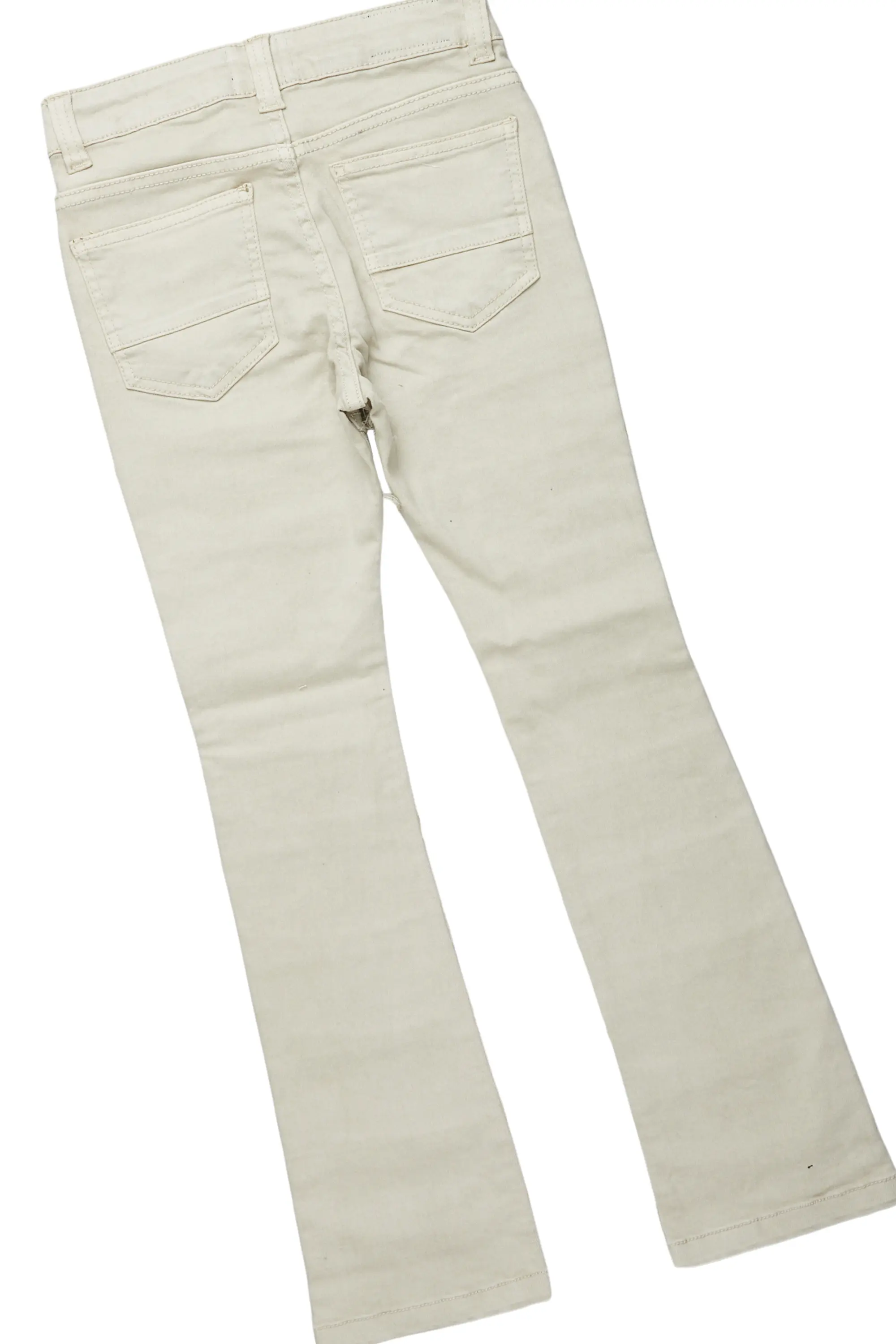 Boys Raam Red T-Shirt/Frayed Skinny Stacked Flare Jean Set - Image 7