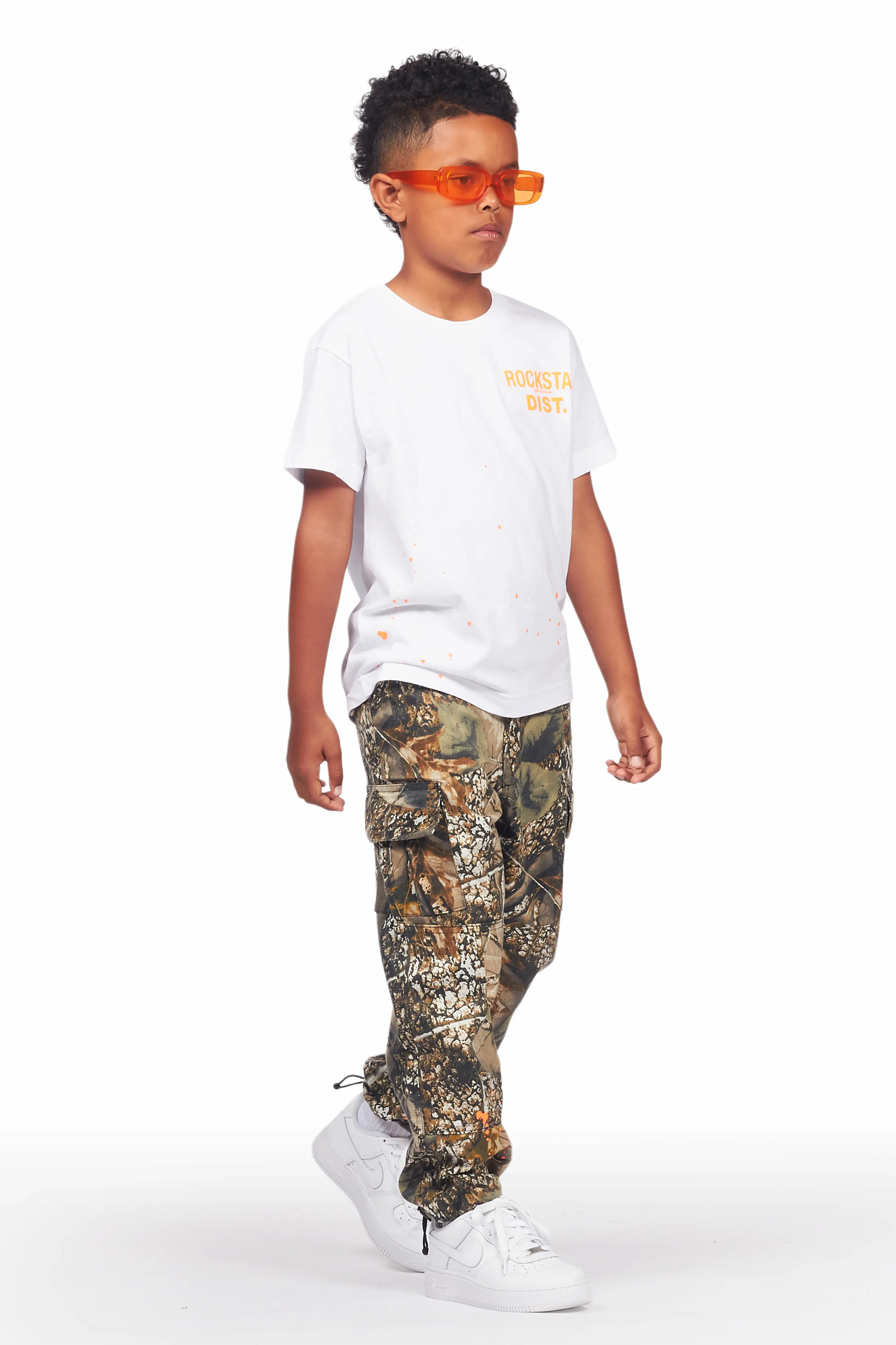 Boys Padrino Camo T-Shirt Cargo Pant Set - Image 5