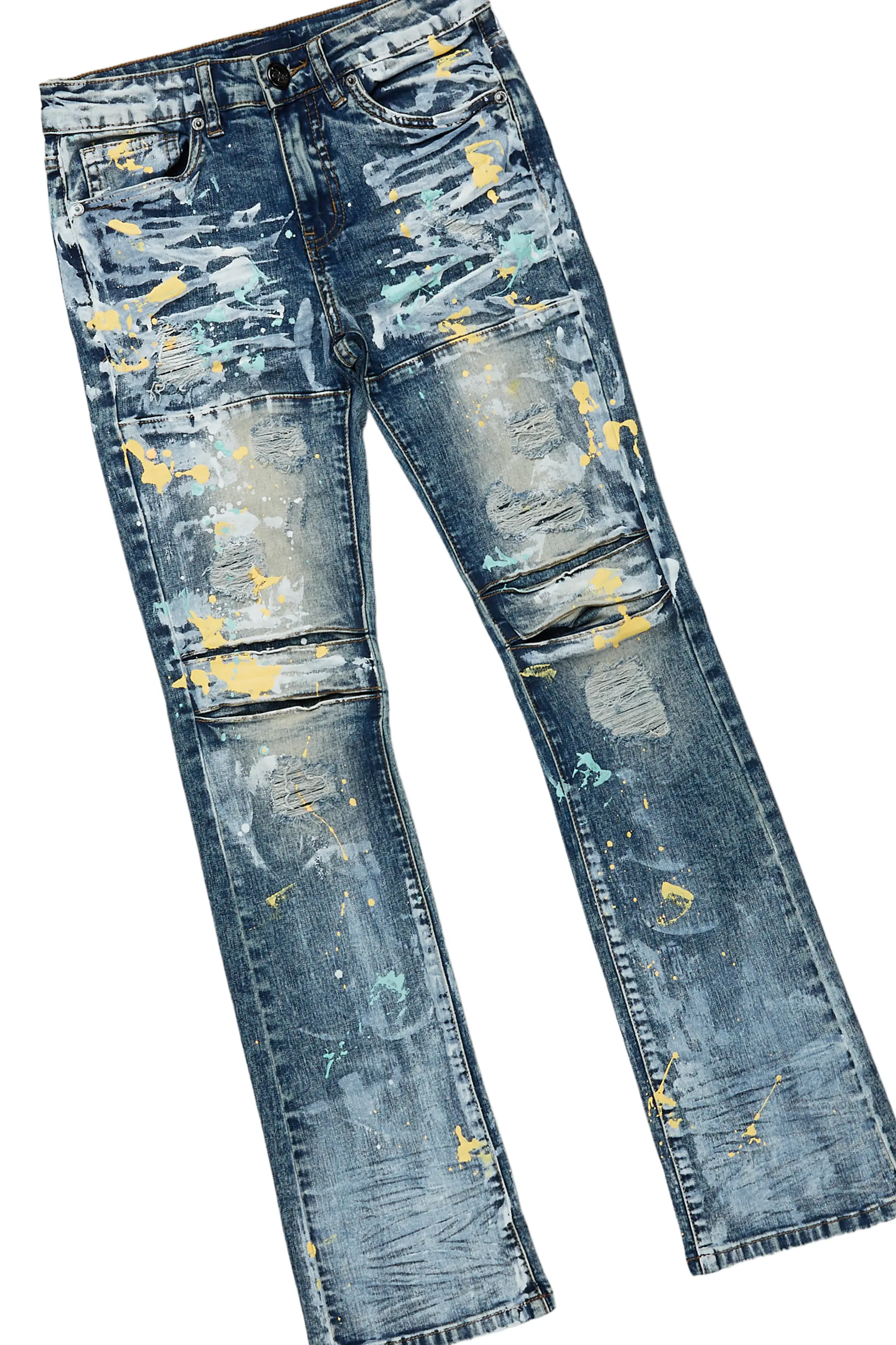 Boys Nadir Grey T-Shirt/Stacked Flare Jean Set - Image 8