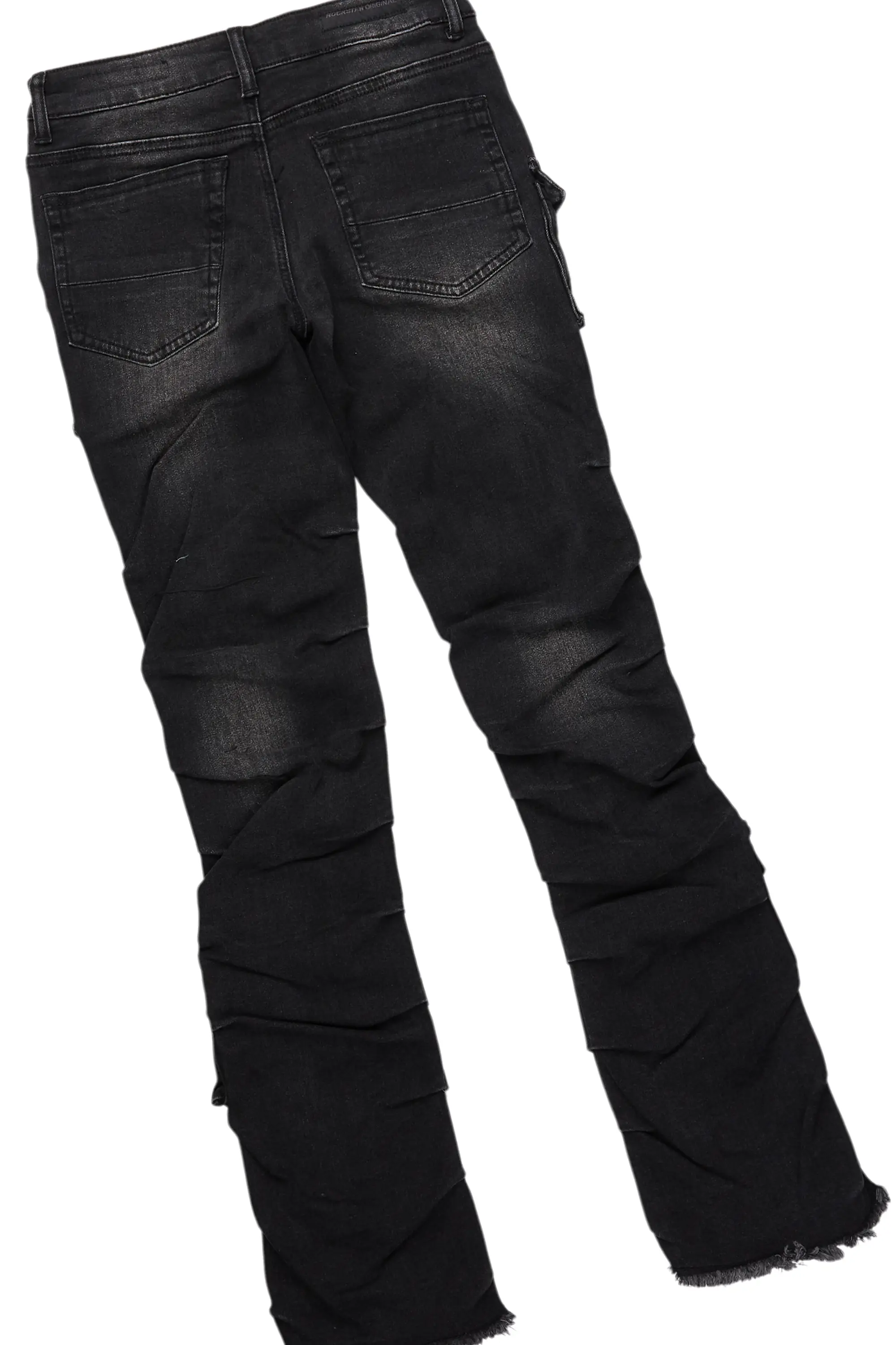 Boys Beno Grey T-Shirt/Stacked Flare Jean Set - Image 4