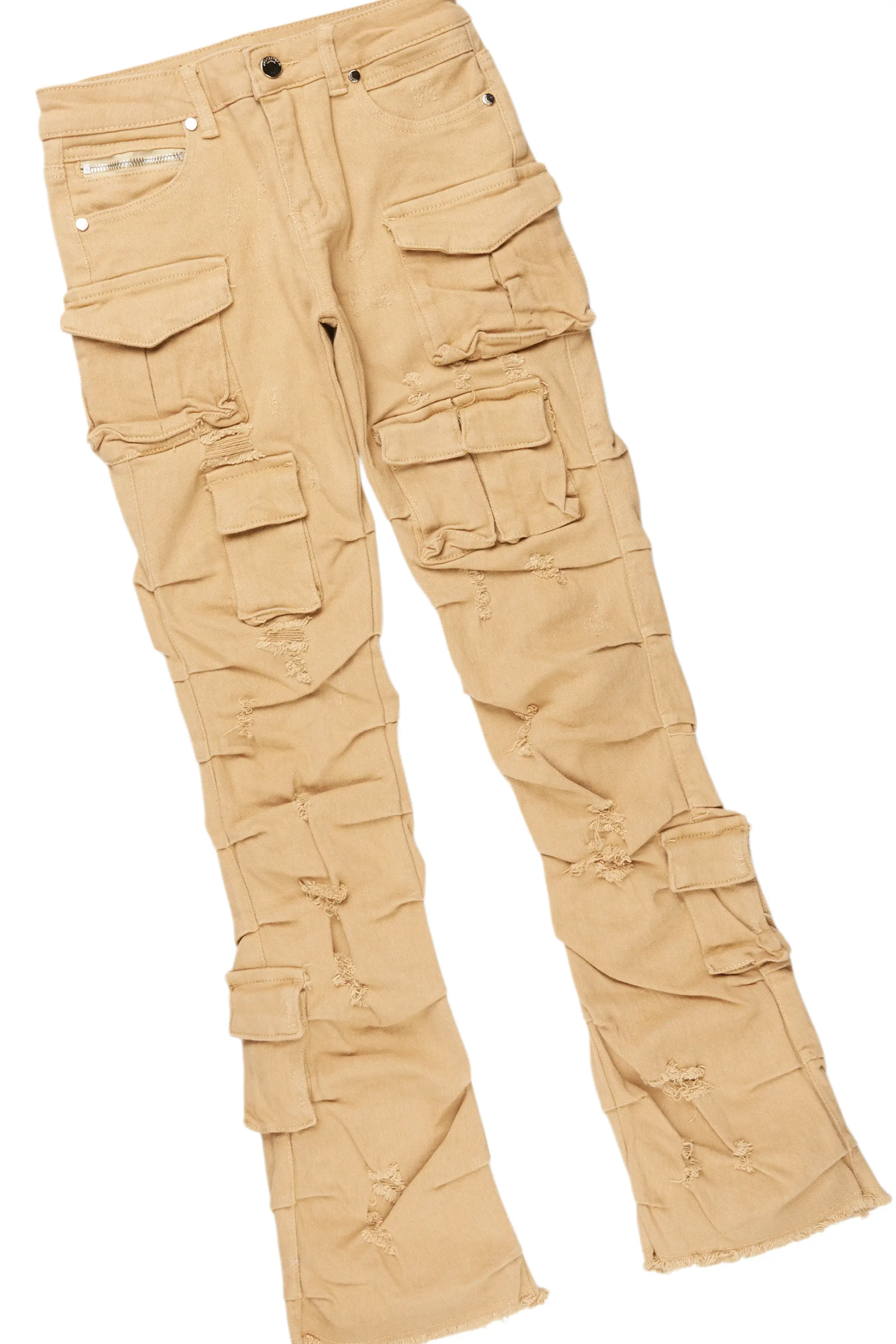 Boys Griff Black T-Shirt/Stacked Flare Jean Set - Image 3