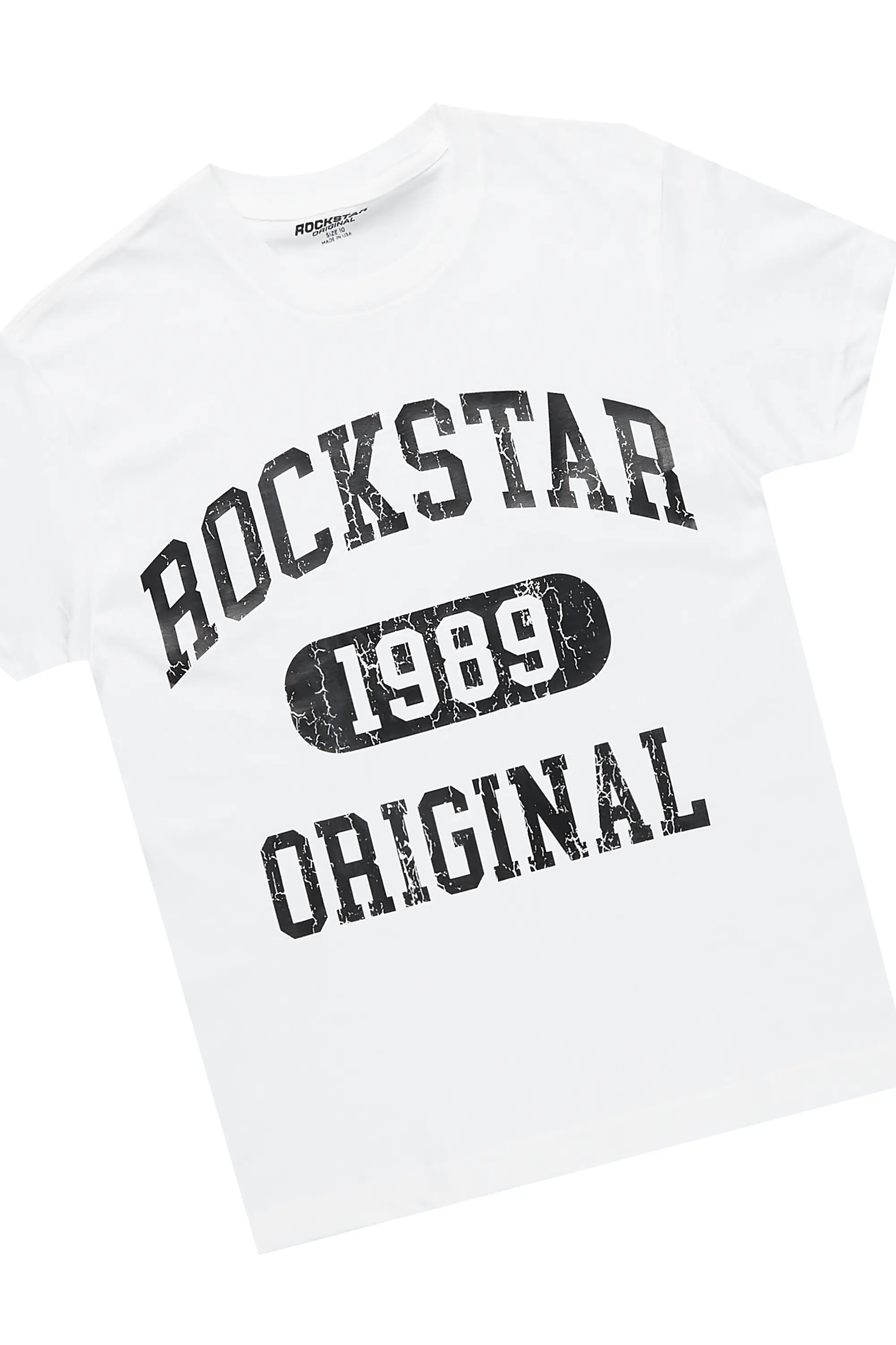 Boys Members White T-Shirt/Stacked Flare Jean Set - Image 2