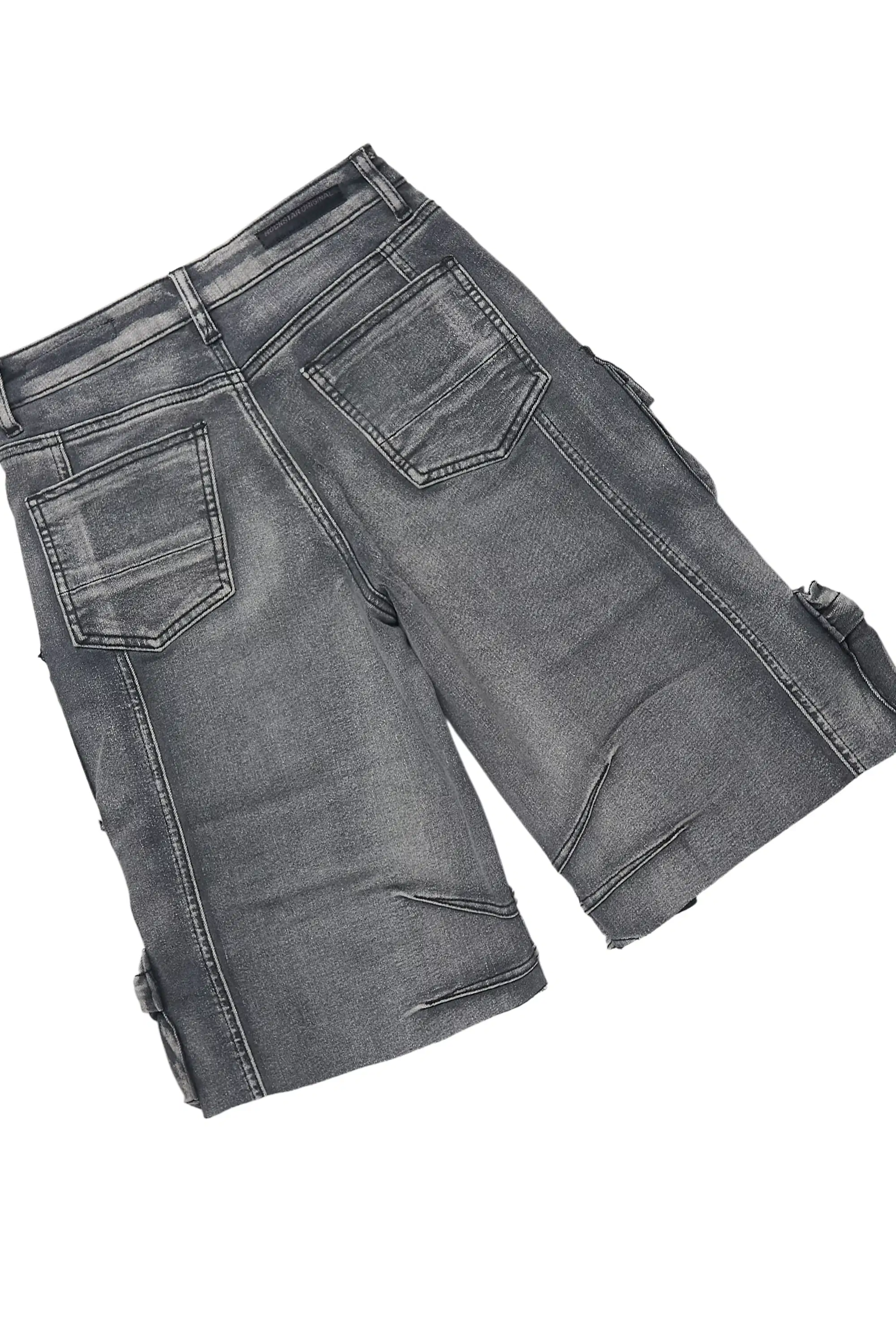 Boys Deston Red/Grey Double Layer T-Shirt/Denim Short Set - Image 9