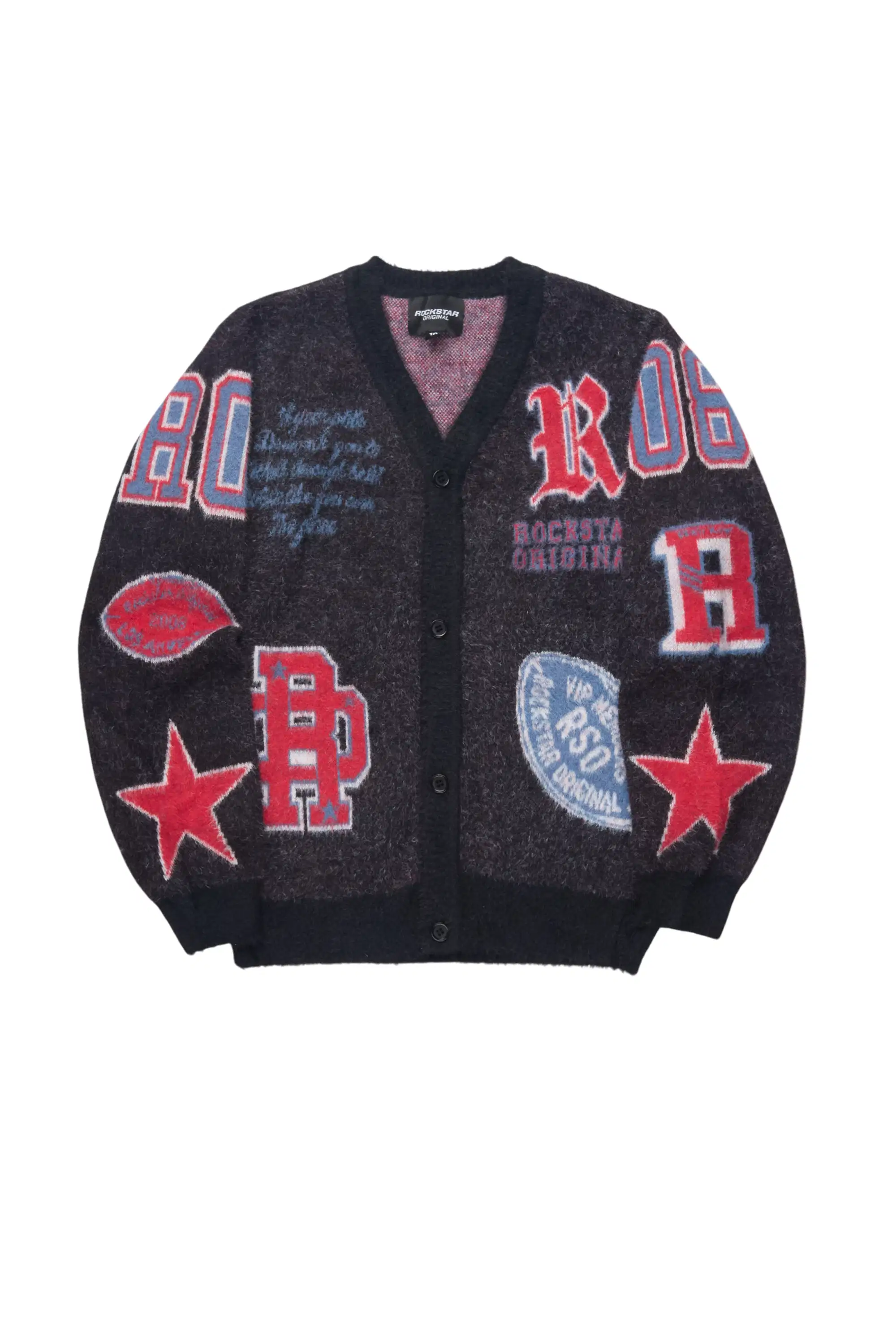 Boys Delling Black Mohair Knit Cardigan - Image 3