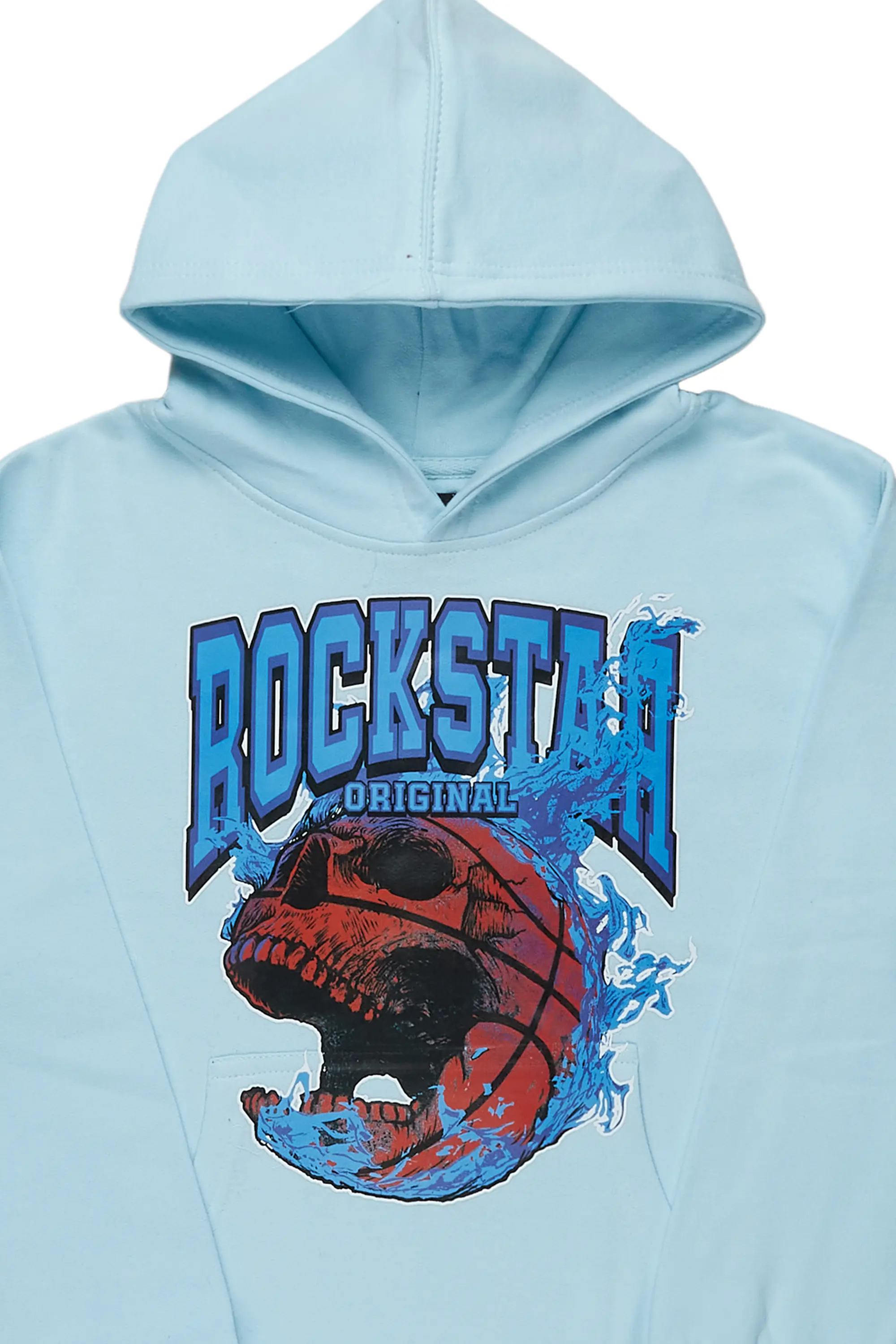 Boys Dylan Sky Blue Graphic Hoodie - Image 2