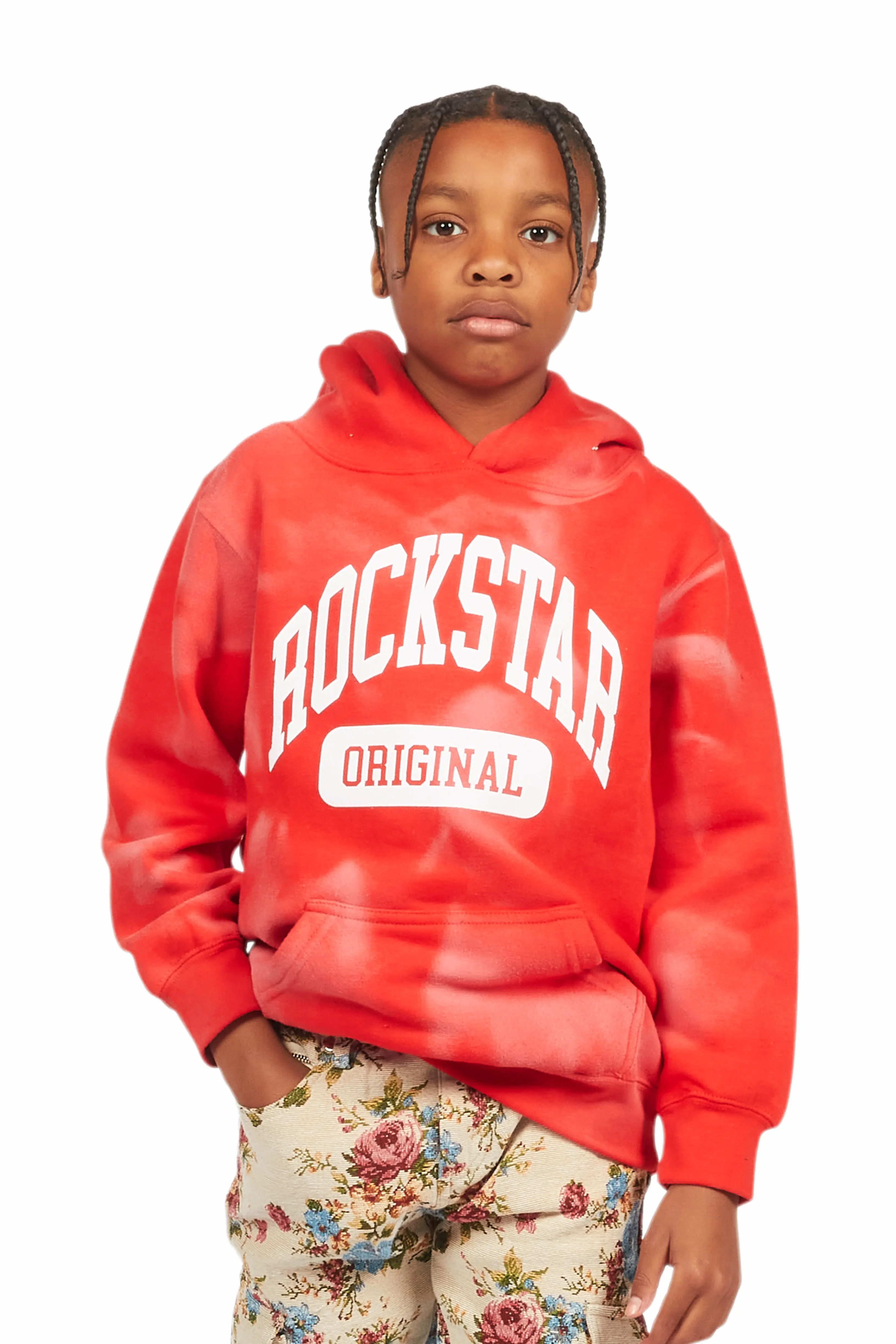 Boys Member Red Graphic Hoodie - Image 2